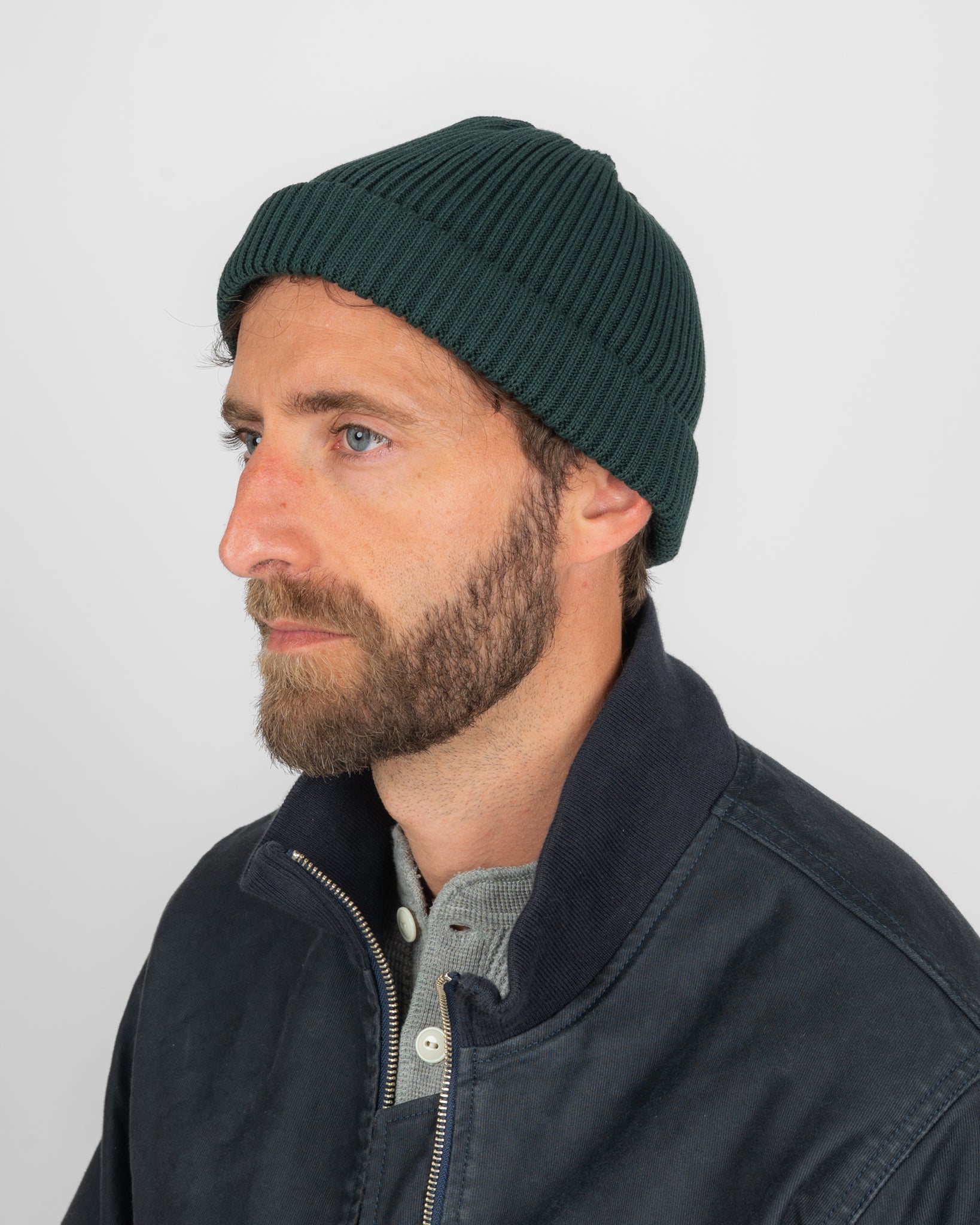 ROTOTO - Cotton Roll Up Hat - Forest Green