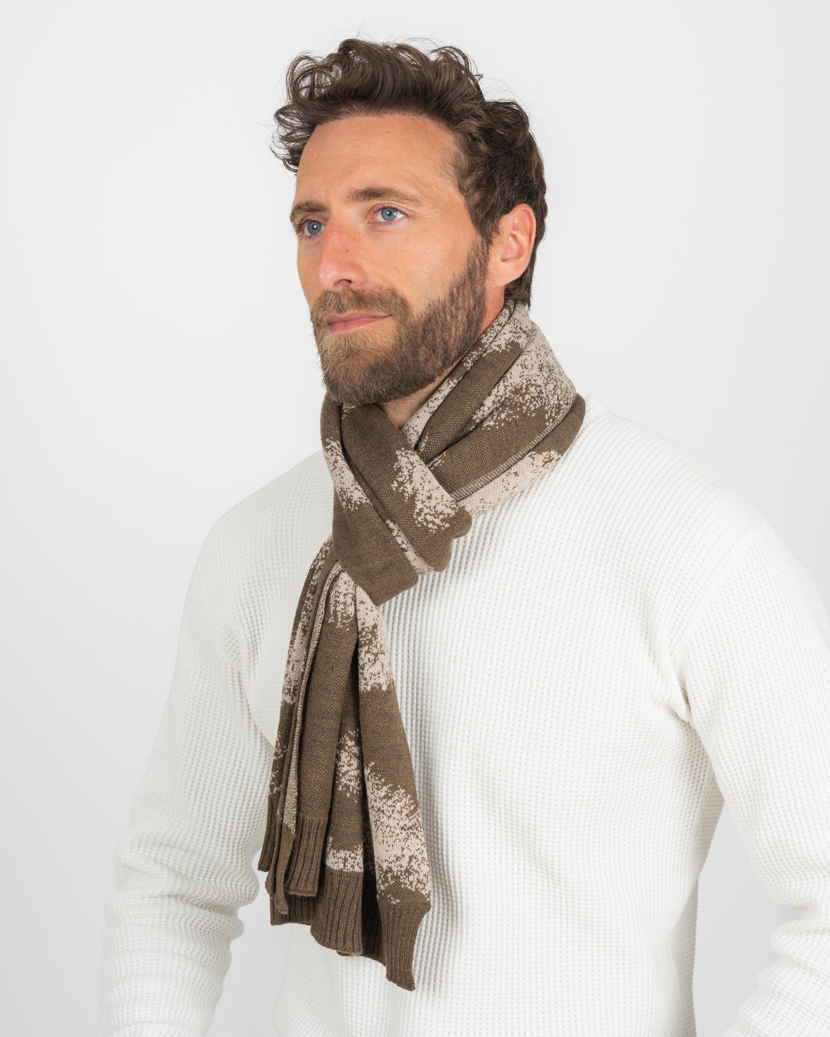 ROTOTO - Snow Camo Scarf - Moss Green