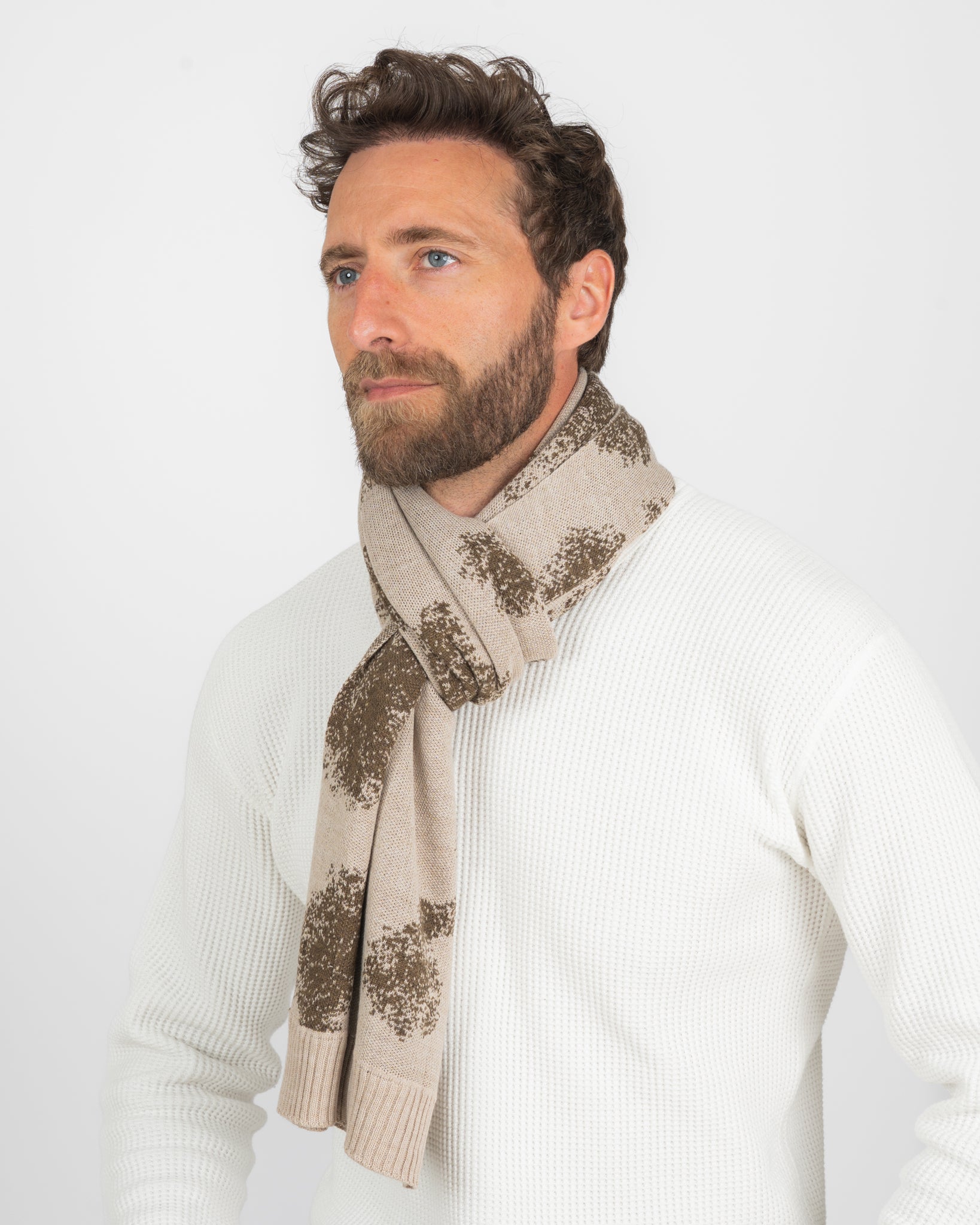 ROTOTO - Snow Camo Scarf - Light Beige