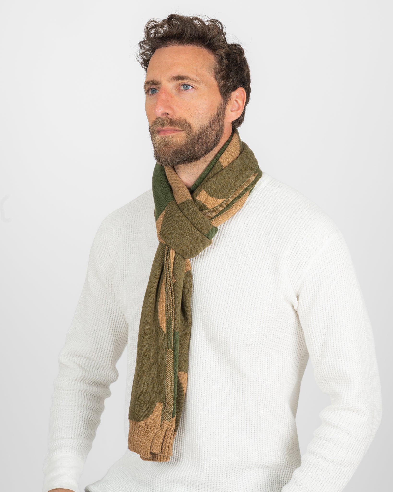 ROTOTO - Duck Camo Scarf - Dark Beige