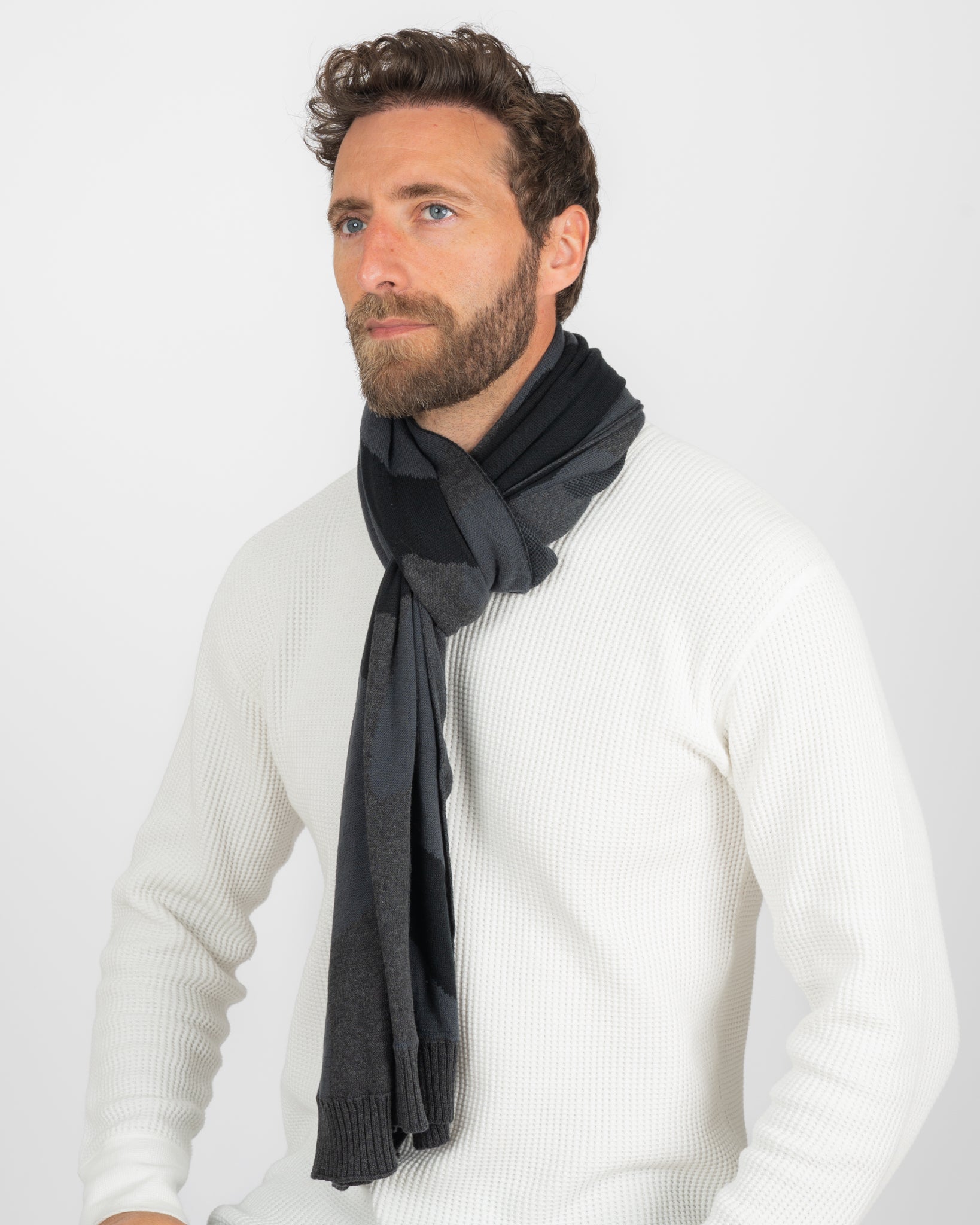 ROTOTO - Duck Camo Scarf - Charcoal