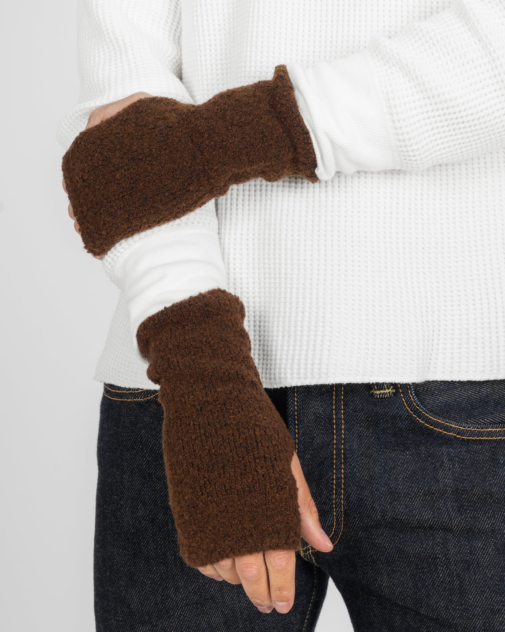 ROTOTO - Seamless Hand Warmer - Dark Brown