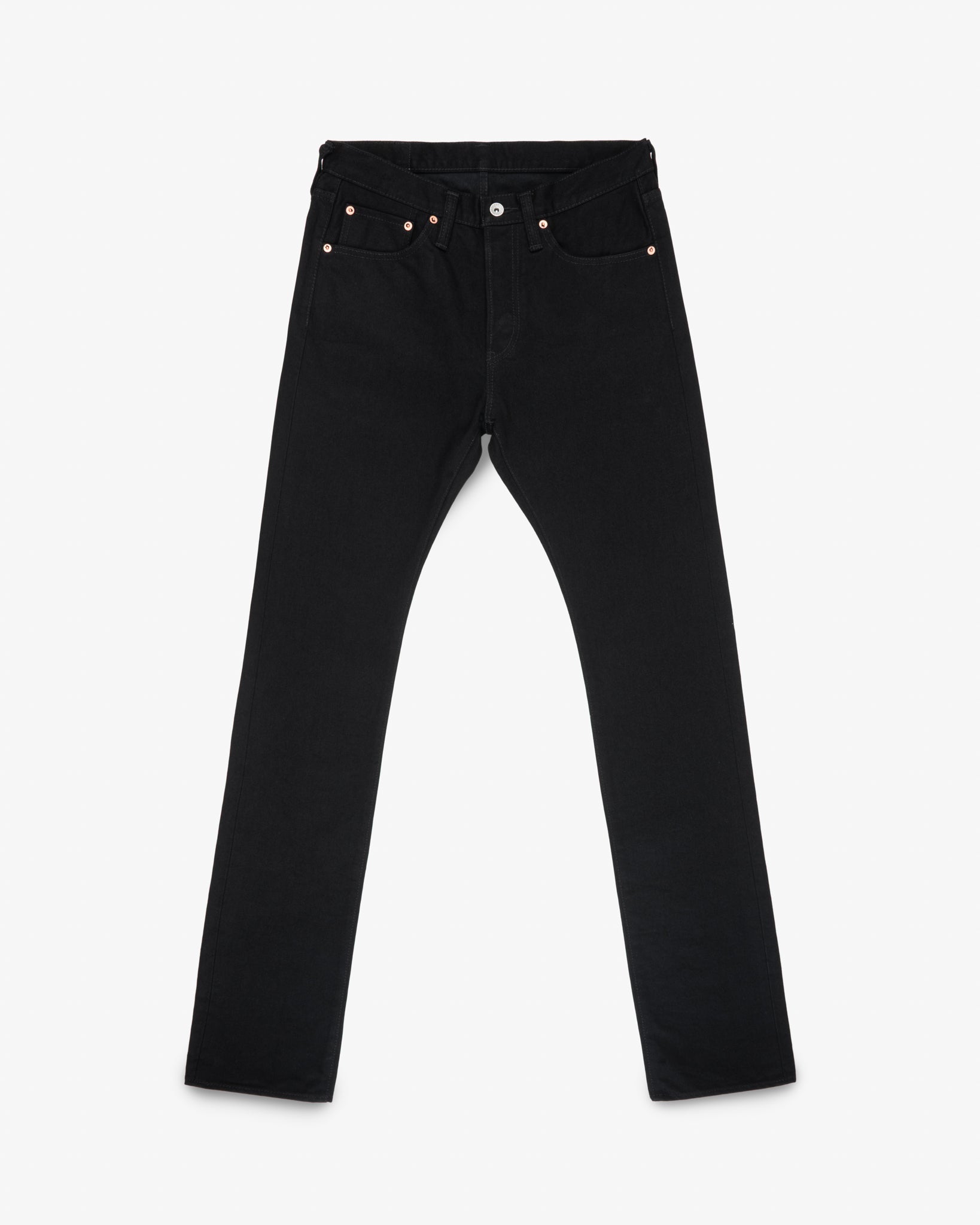 14oz Selvedge Denim Slim Cut Jeans - Black/Black