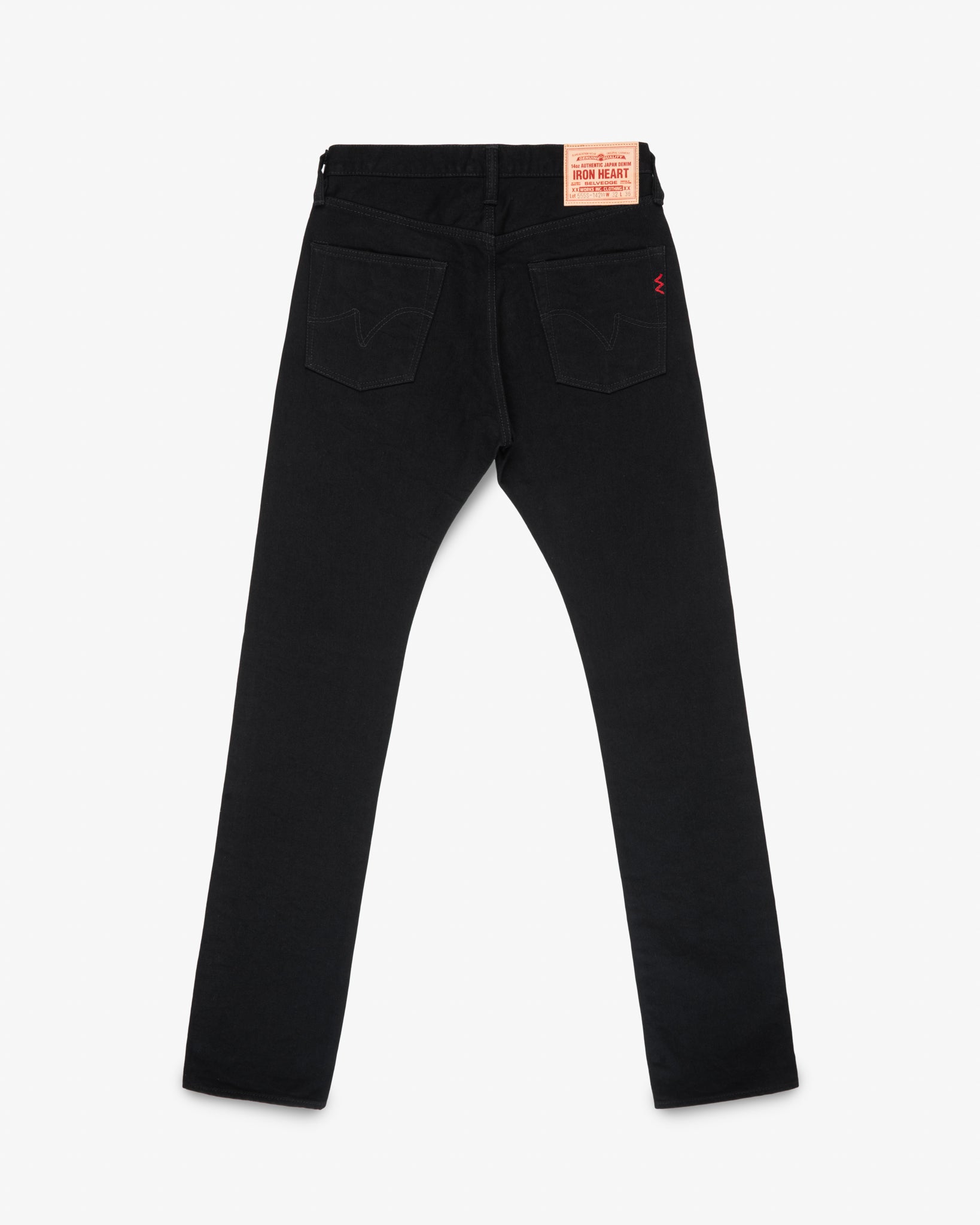 14oz Selvedge Denim Slim Cut Jeans - Black/Black – Iron Heart