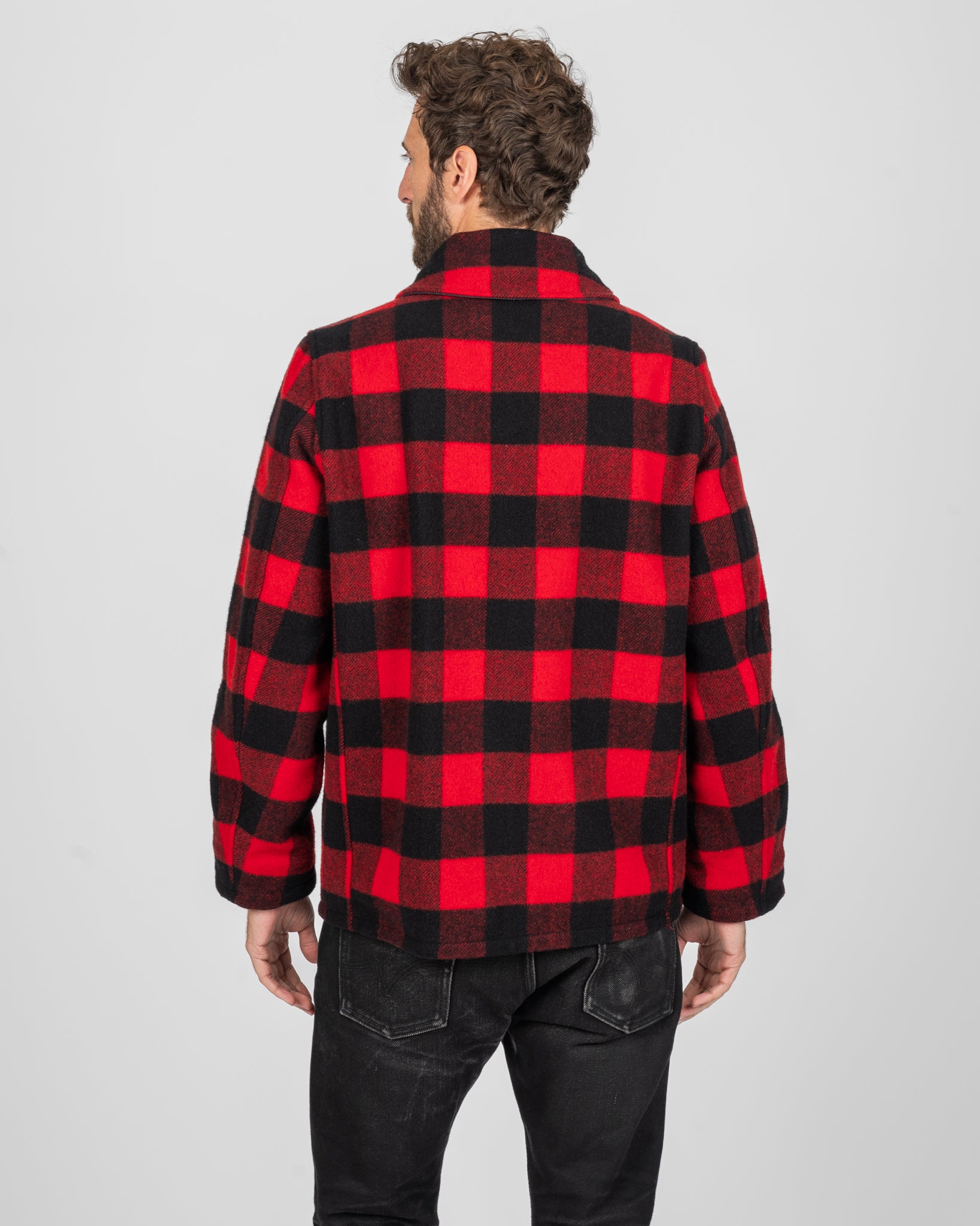 Wool Buffalo Check Hunting Jacket - Red – Iron Heart