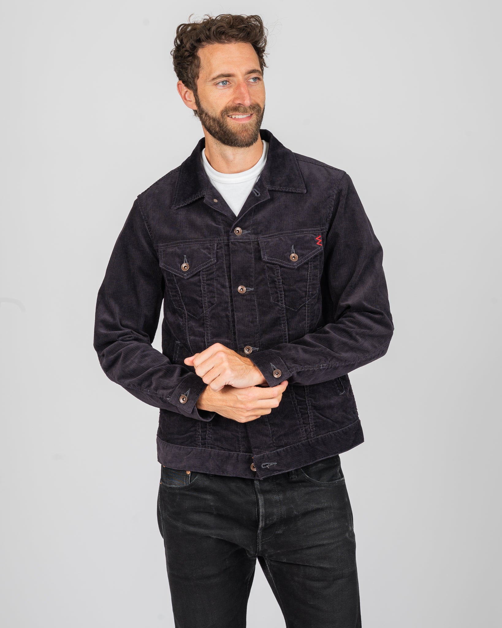 Iron Heart 14 Wale Corduroy Modified Type III - Black