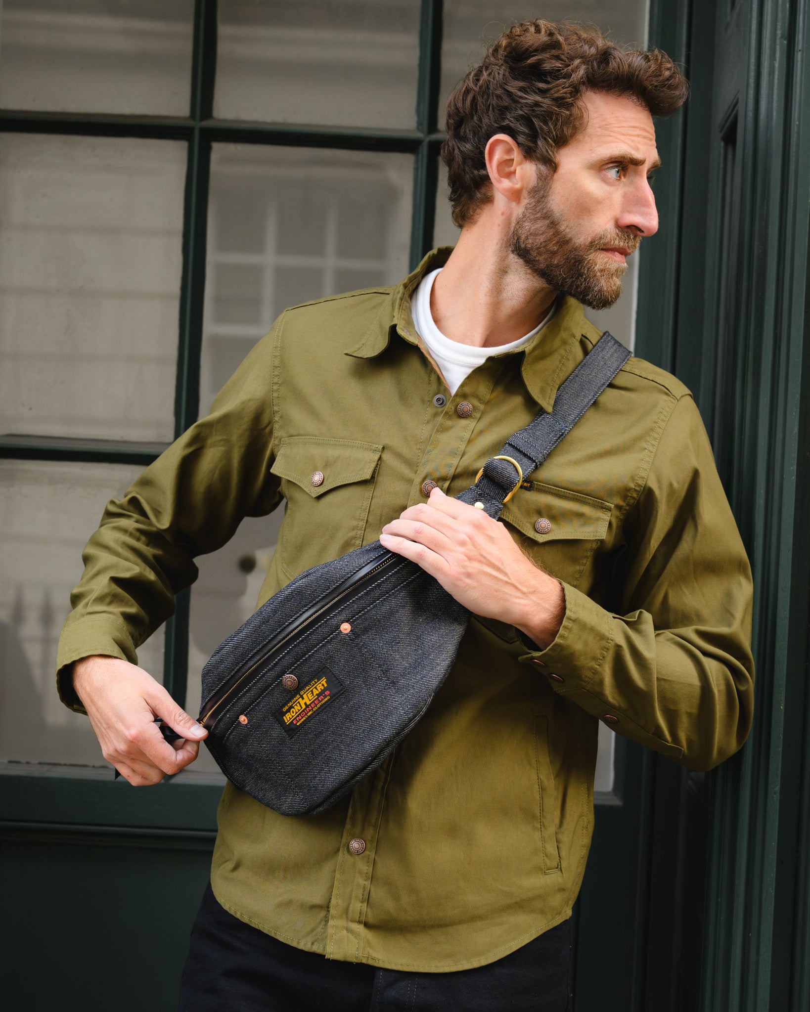 21oz Selvedge Denim Waist Bag - Indigo – Iron Heart