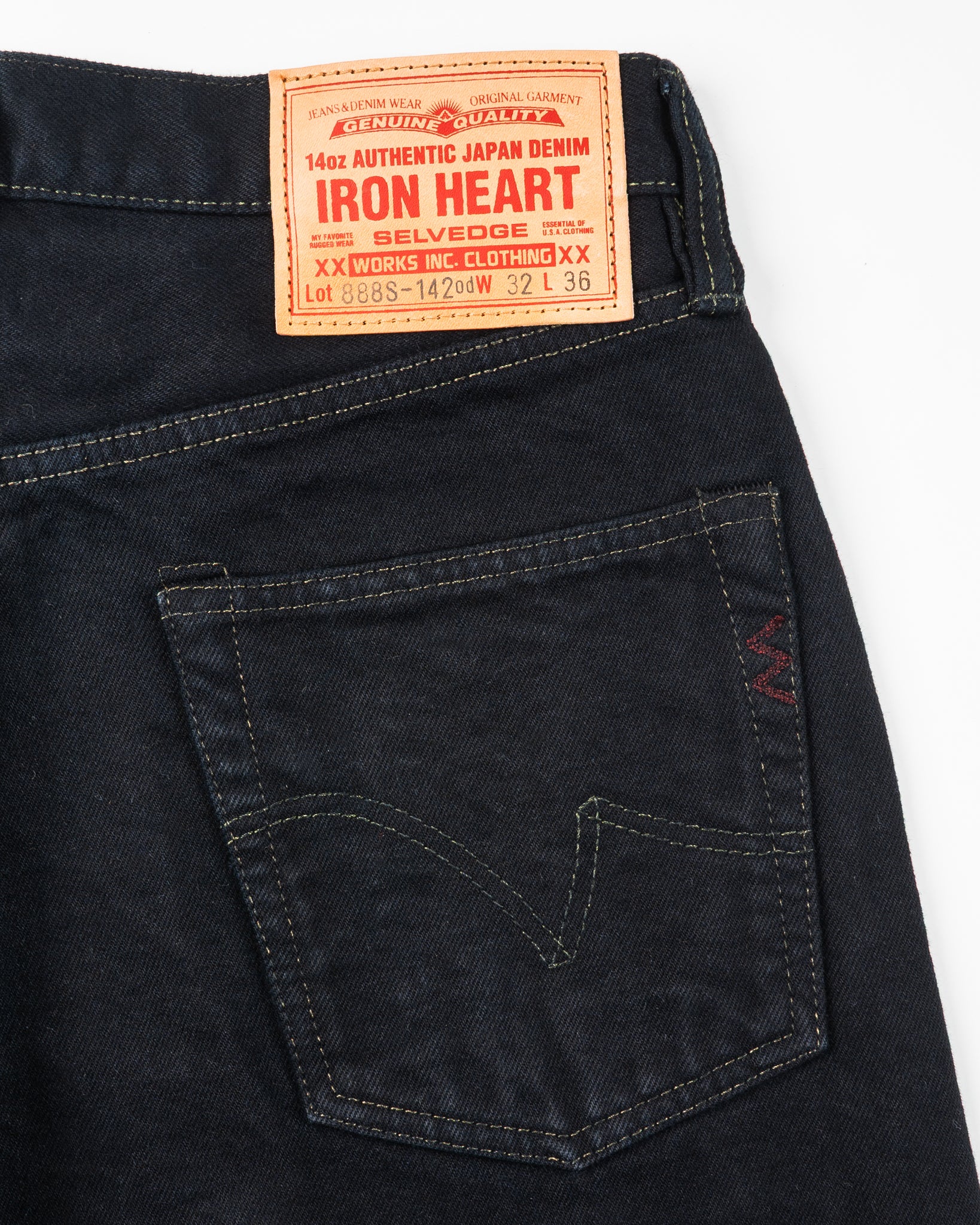 Iron Heart 14oz Selvedge Denim Medium/High Rise Tapered Cut Jeans