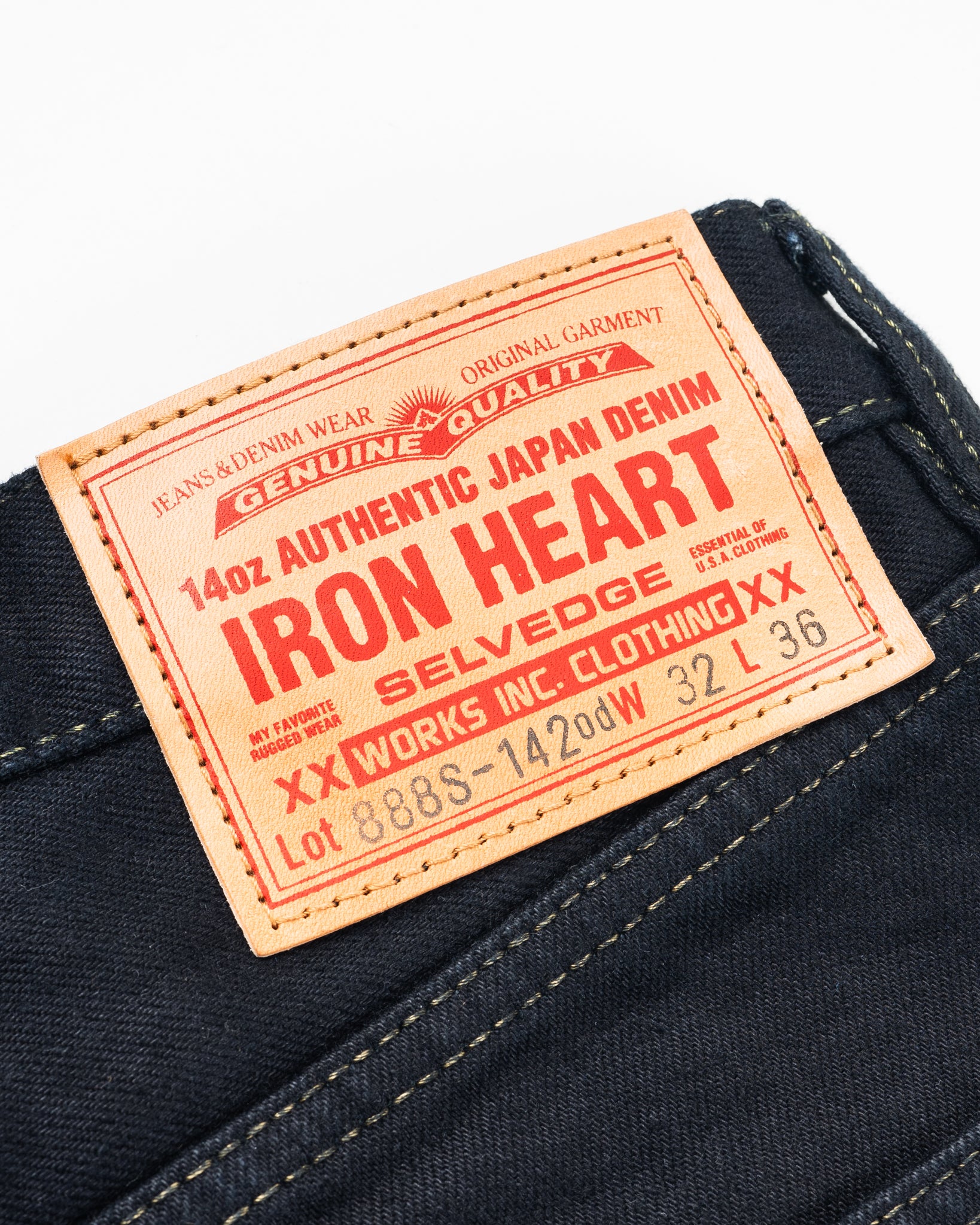 ✅ Mサイズ｜IRON HEARTヘビーインディゴ硫化14ozデニムジーンズ Iron Heart 14oz Selvedge Denim Medium/High Rise Tapered Cut Jeans