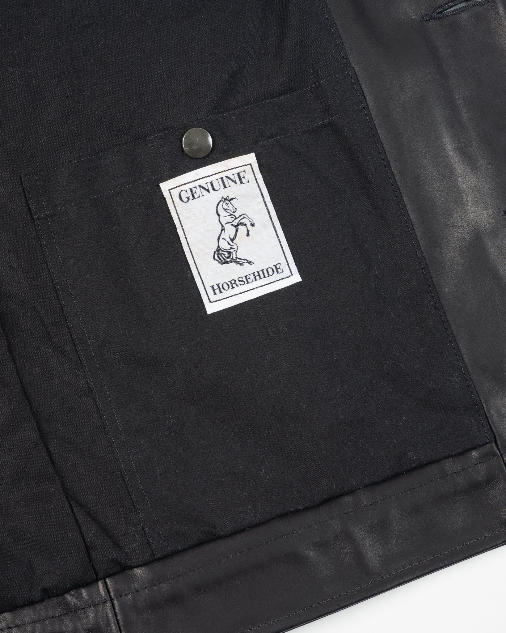 Hermh ブラックメタル　BLACKL Iron Heart x Simmons Bilt Horsehide Type I Jacket - Black