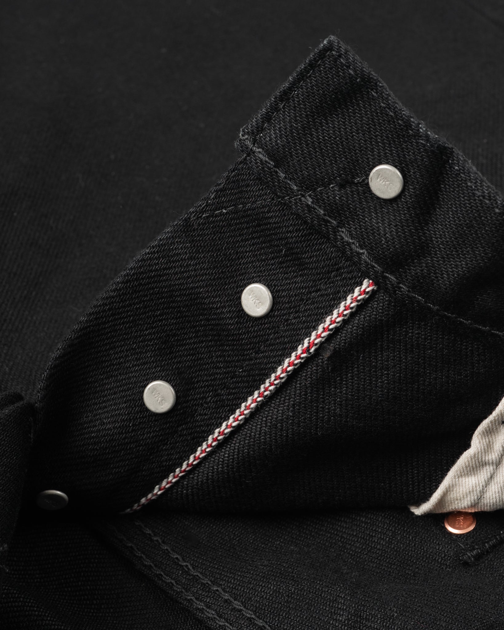 21oz Selvedge Denim Straight Cut Jeans - Superblack (Fades to Grey