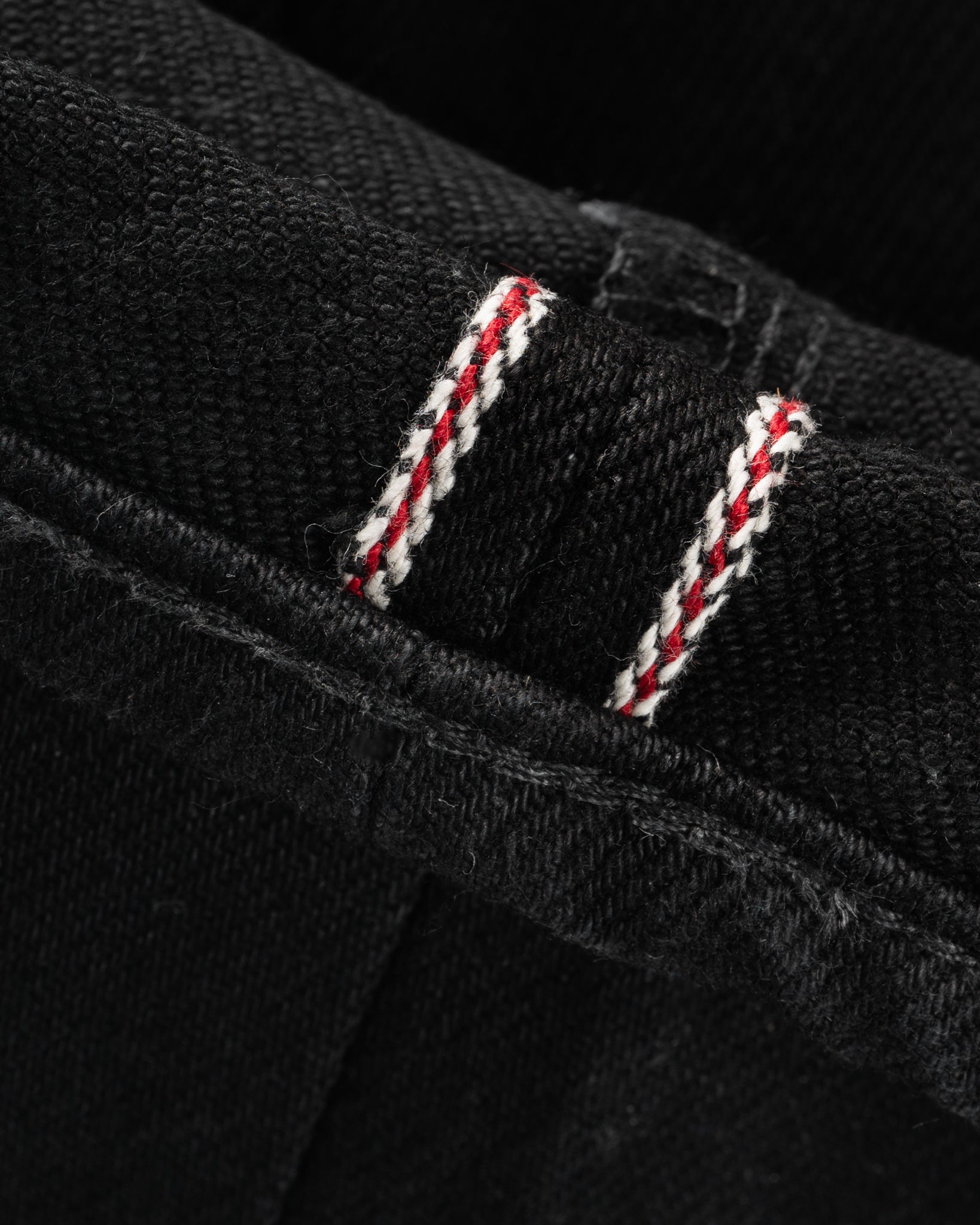 21oz Selvedge Denim Straight Cut Jeans - Superblack (Fades to Grey