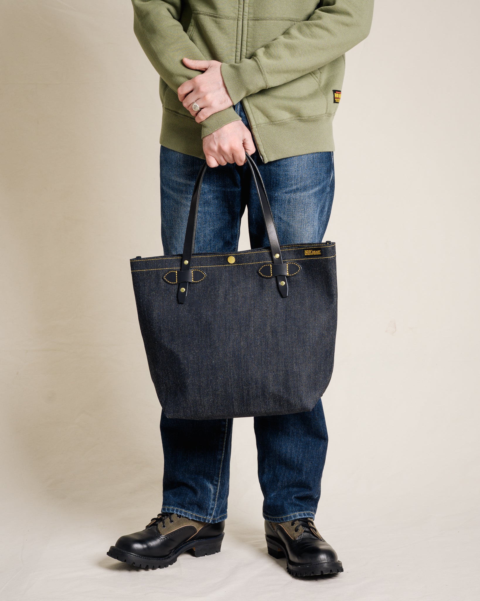 25oz Selvedge Denim Tote Bag - Indigo – Iron Heart