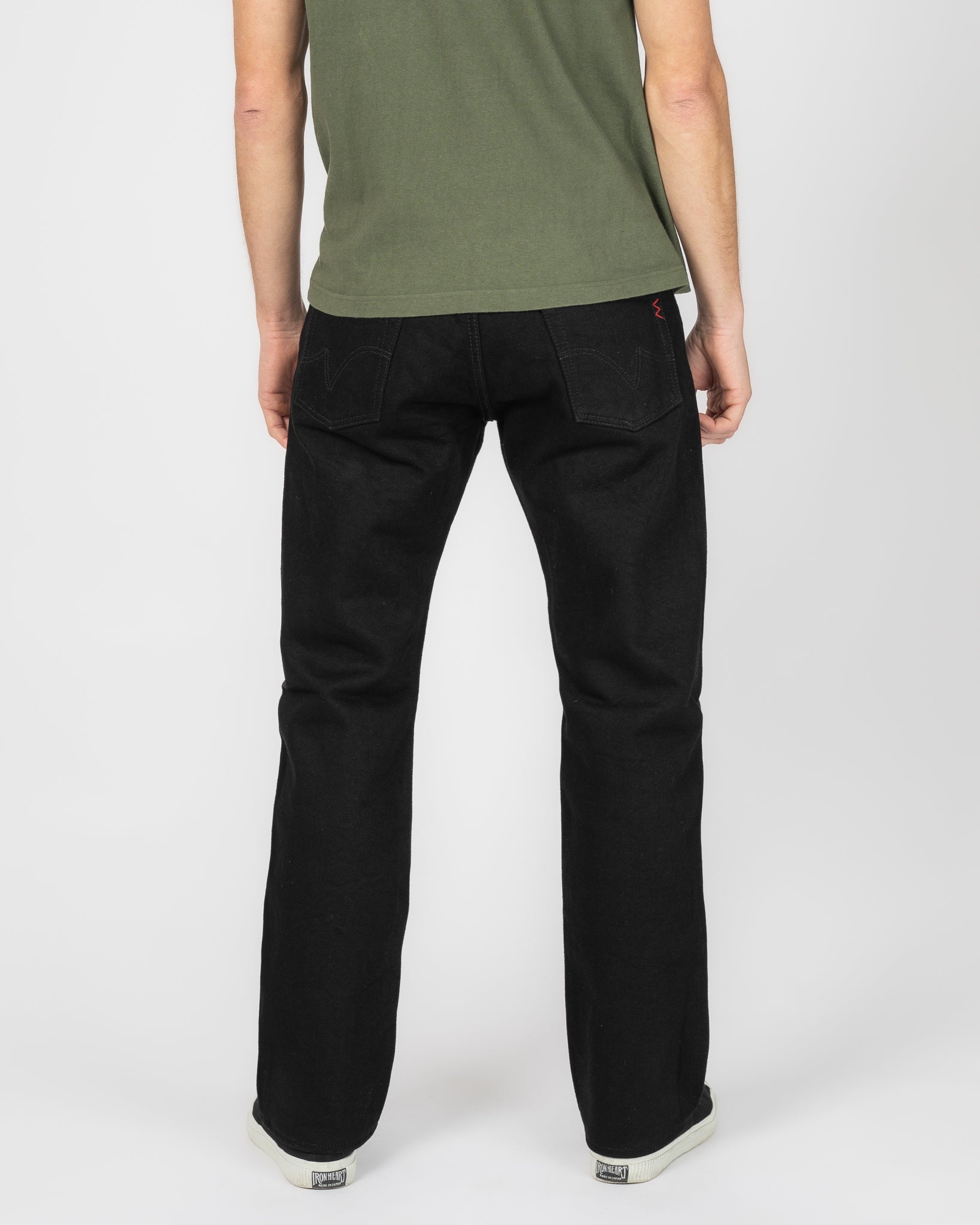 21oz Selvedge Denim Straight Cut Jeans - Superblack (Fades to Grey