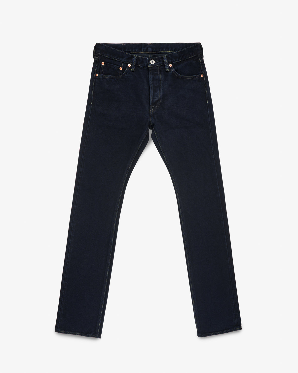 Selvedge Denim Slim Cut Jeans Indigo Overdyed