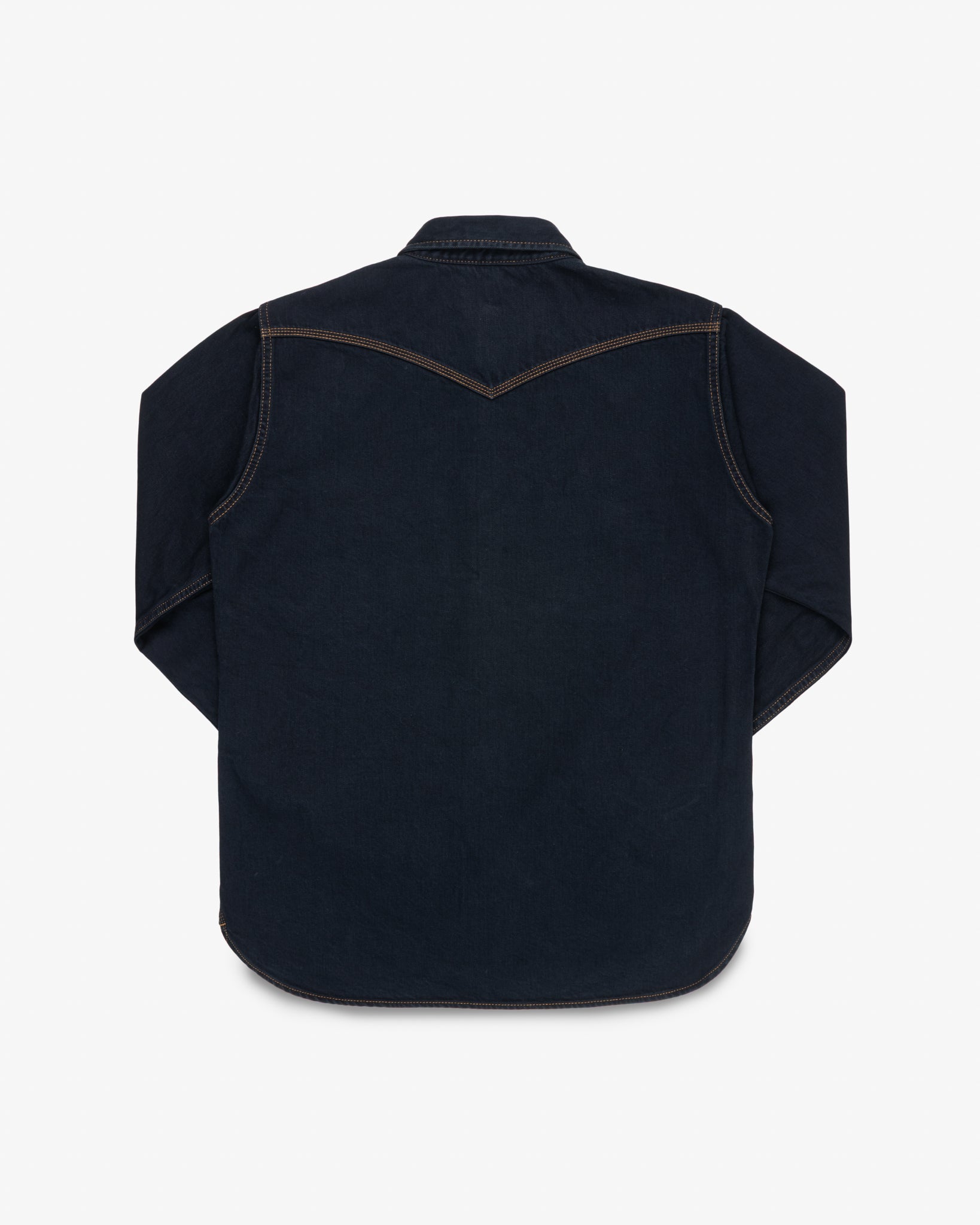 12oz Selvedge Denim Western Shirt - Indigo Overdyed Black – Iron Heart