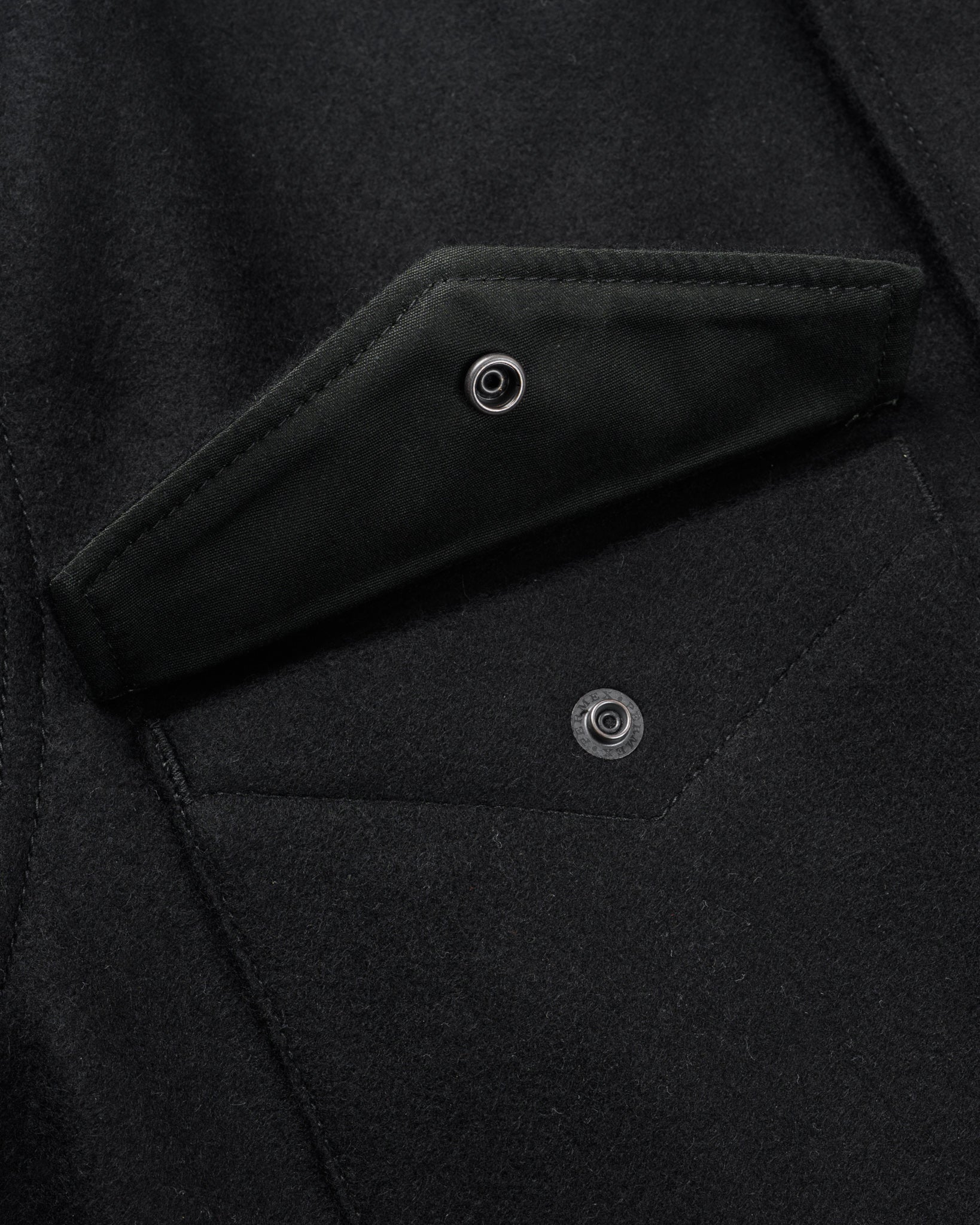21oz Melton Wool M65 Field Jacket - Black – Iron Heart