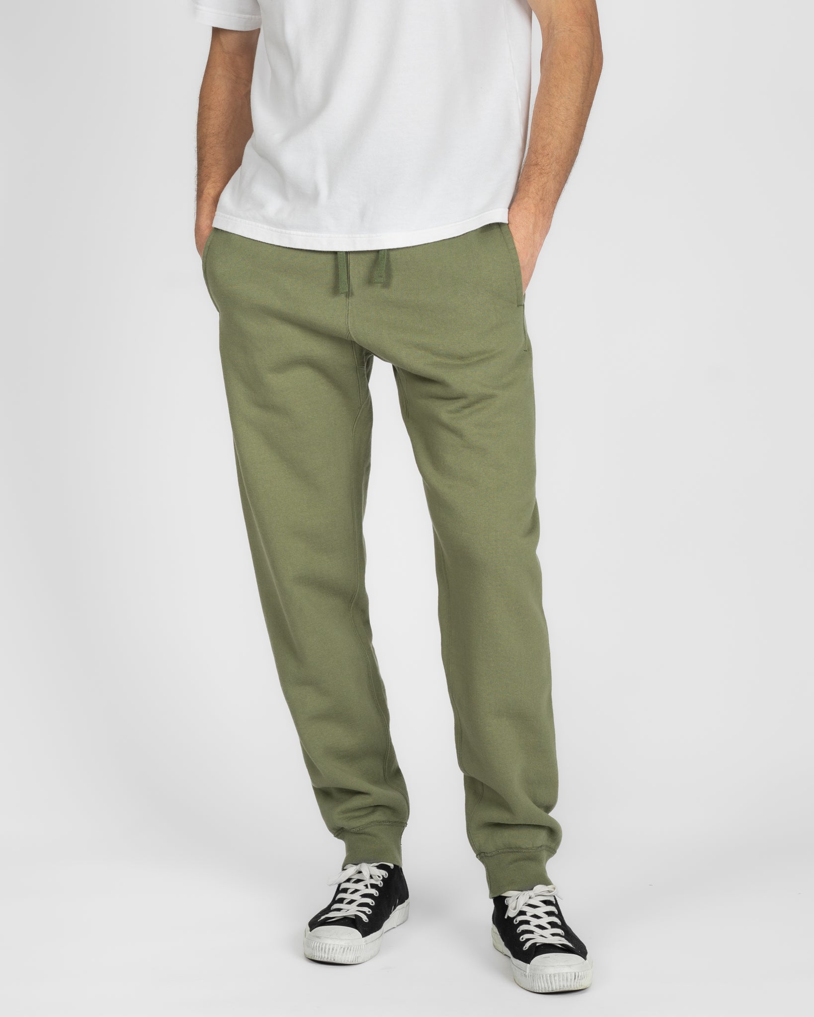 14oz Ultra Heavyweight Loopwheel Cotton Sweatpants - Olive