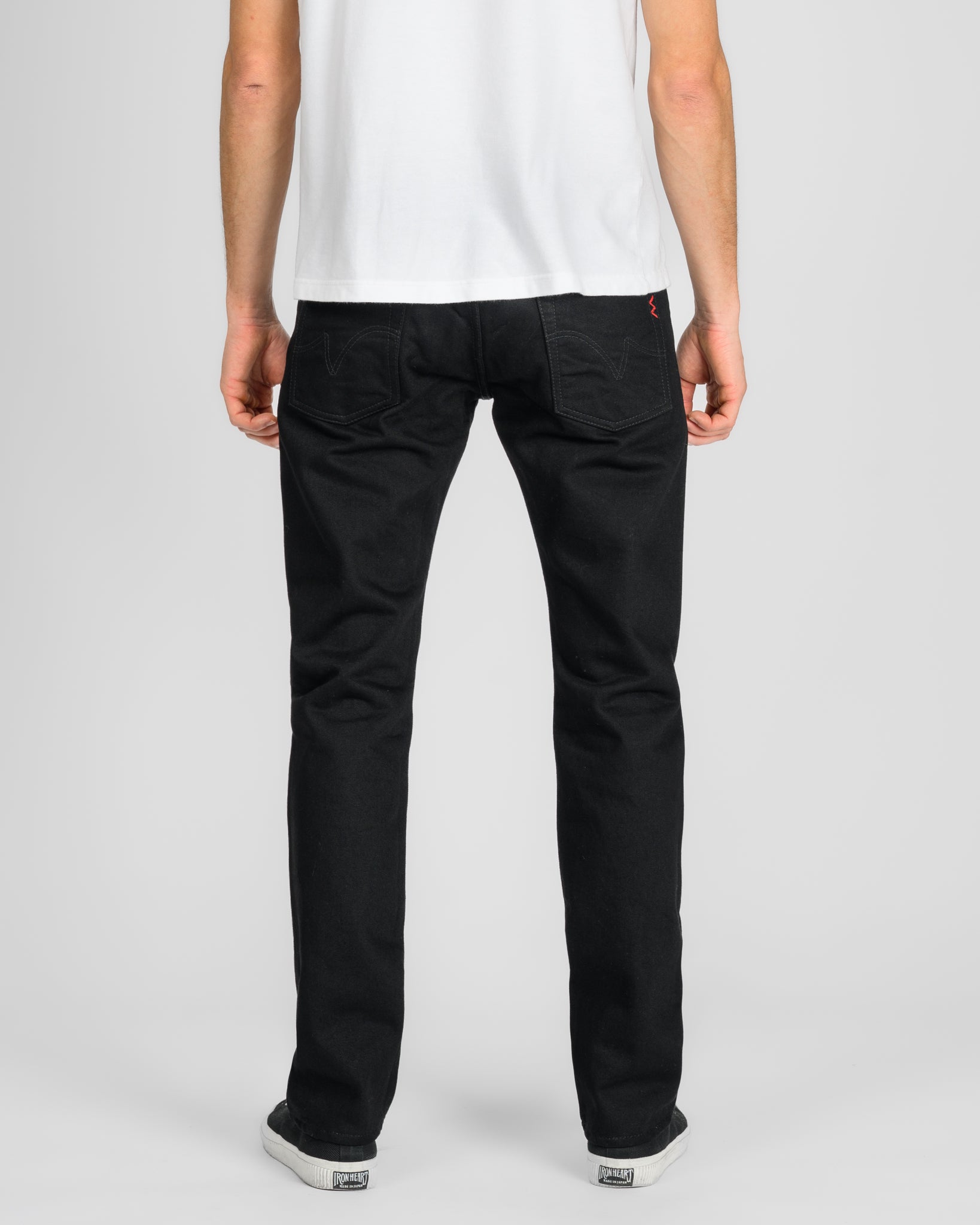 14oz Selvedge Denim Slim Tapered Jeans - Black/Black – Iron Heart