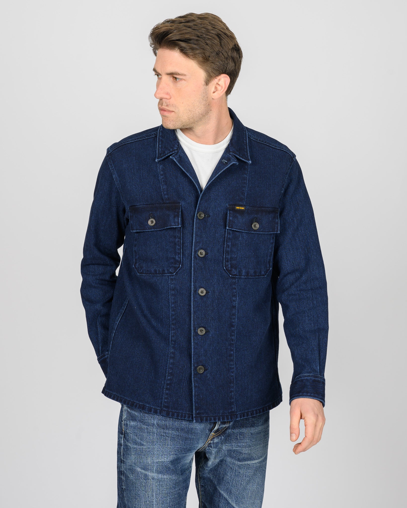 12.5oz Indigo Kersey Military Shirt - Indigo
