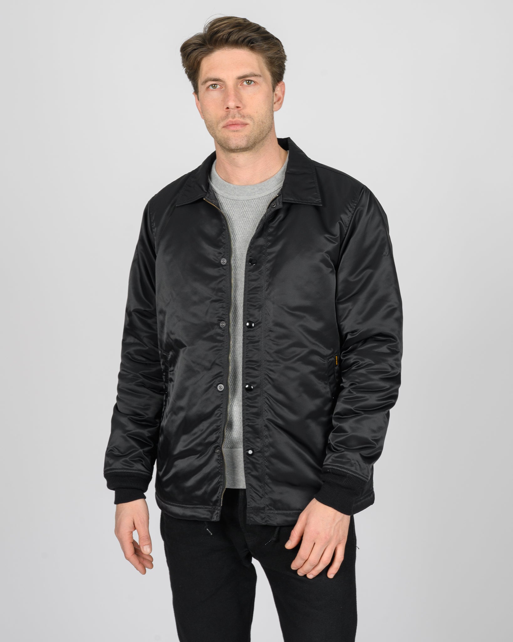 Nylon Coach Jacket - Black