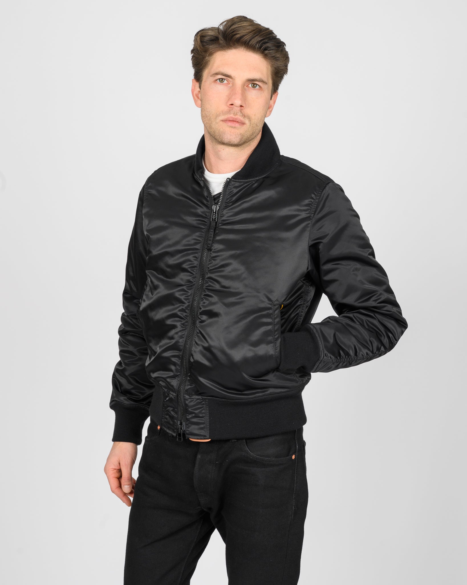 Nylon Type L-2B Flight Jacket - Black