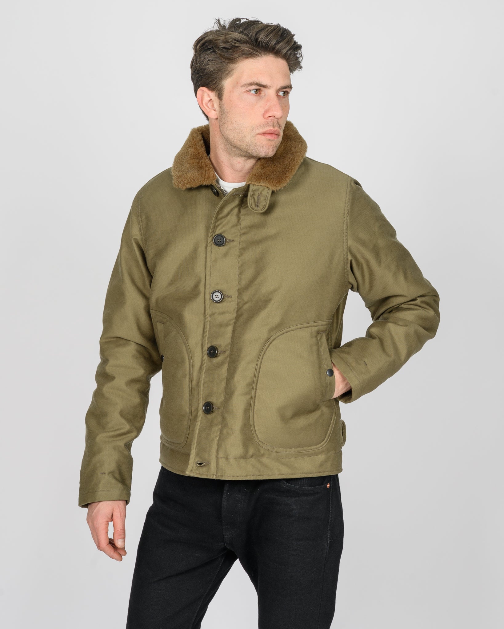 Whipcord N1 Deck Jacket - Khaki
