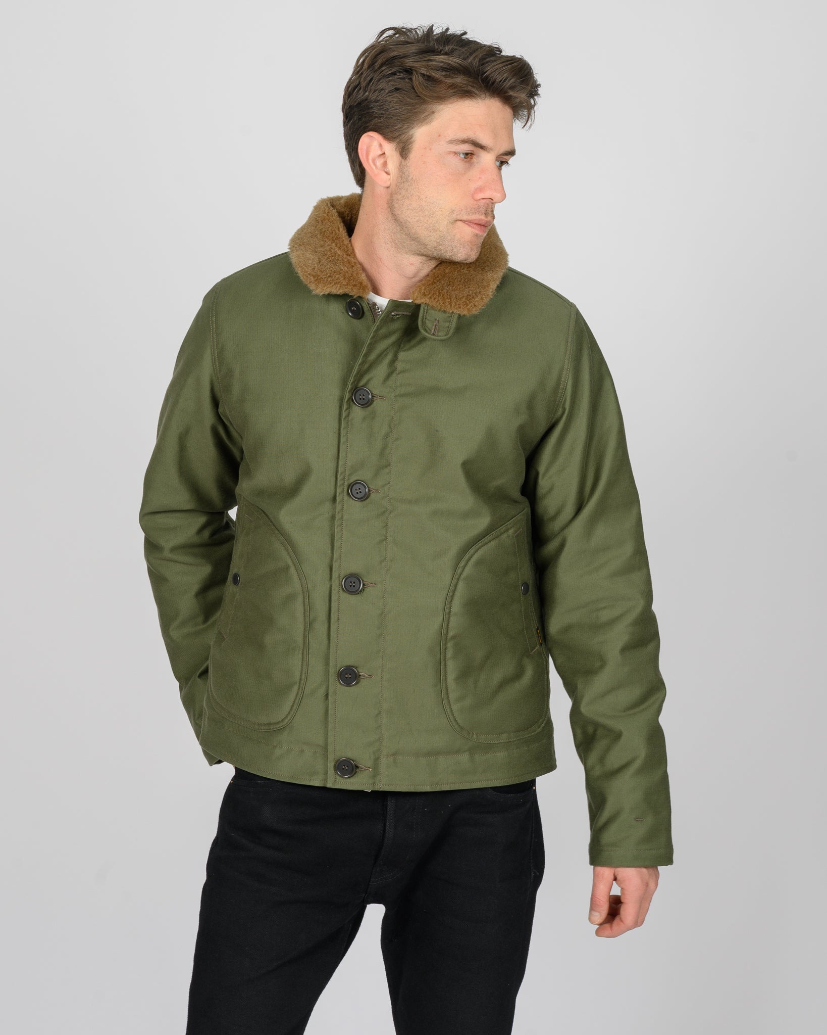 Whipcord N1 Deck Jacket - Olive