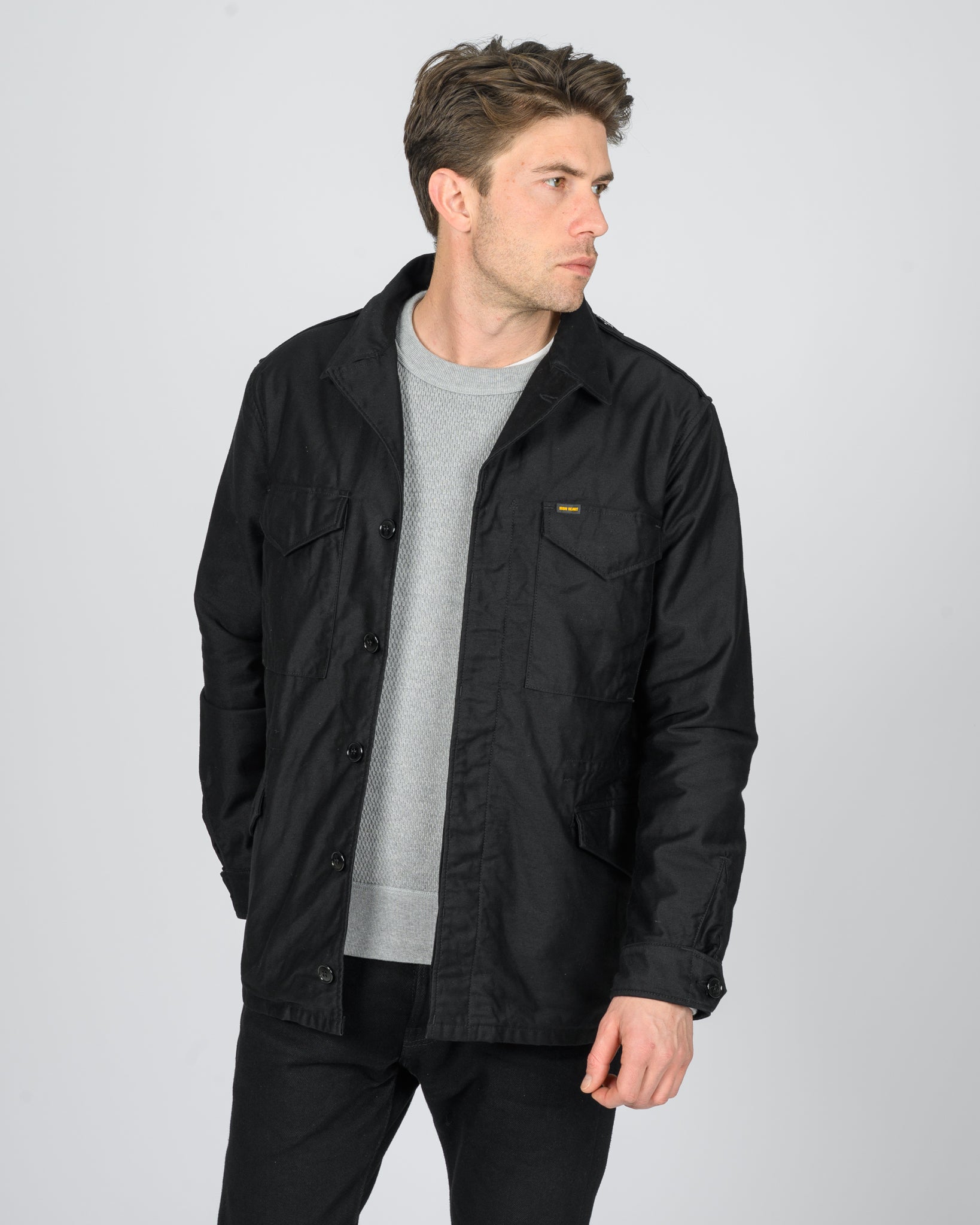 9.5oz Back Sateen Type M-43 Field Jacket - Black