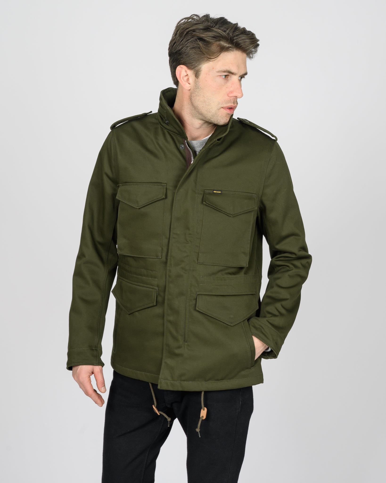 10oz Back Satin M-65 Field Jacket - Olive Drab Green