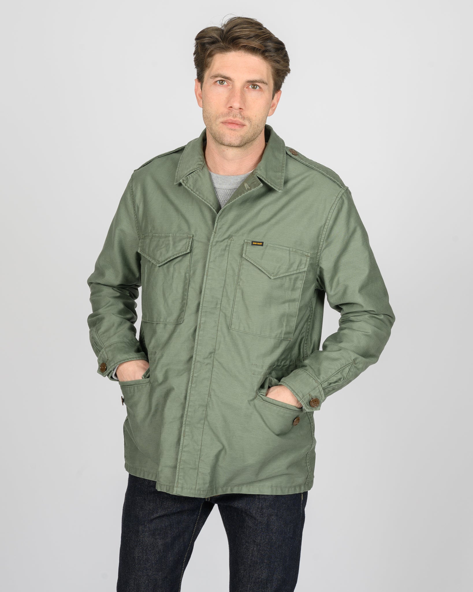 9.5oz Back Sateen Type M-43 Field Jacket - Olive