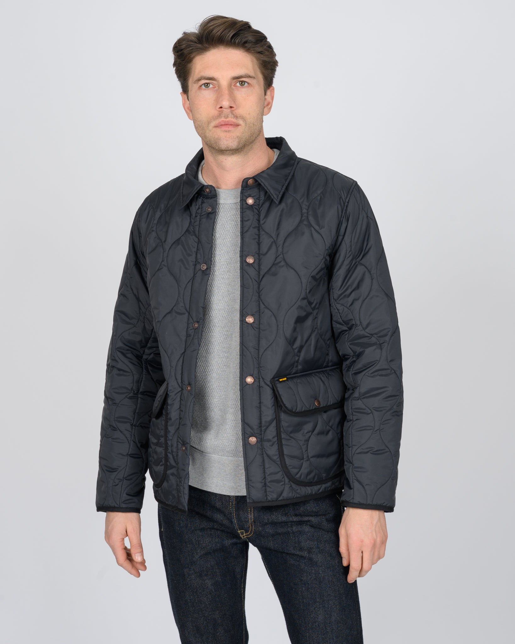 Quilted Field Jacket - Black
