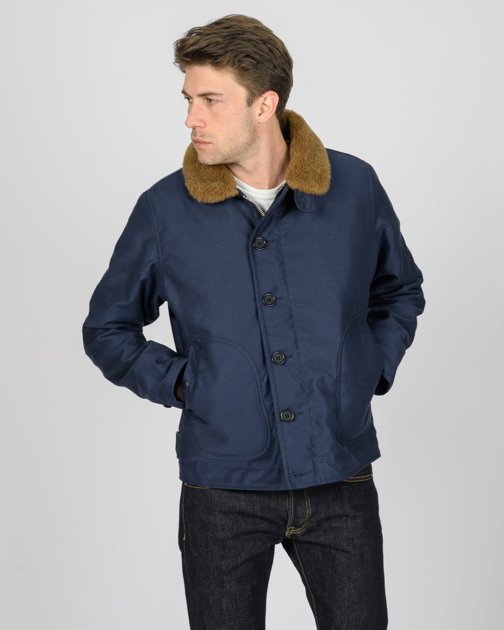 Whipcord N1 Deck Jacket - Navy