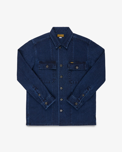 12.5oz Indigo Kersey Military Shirt - Indigo