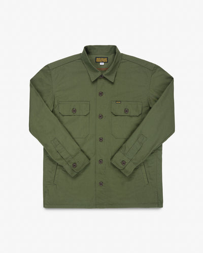 8oz Cotton/Nylon Ripstop Military CPO Shirt - Olive Drab Green