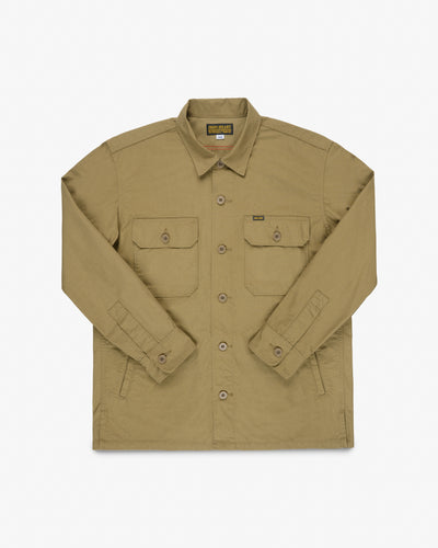 8oz Cotton/Nylon Ripstop Military CPO Shirt - Khaki