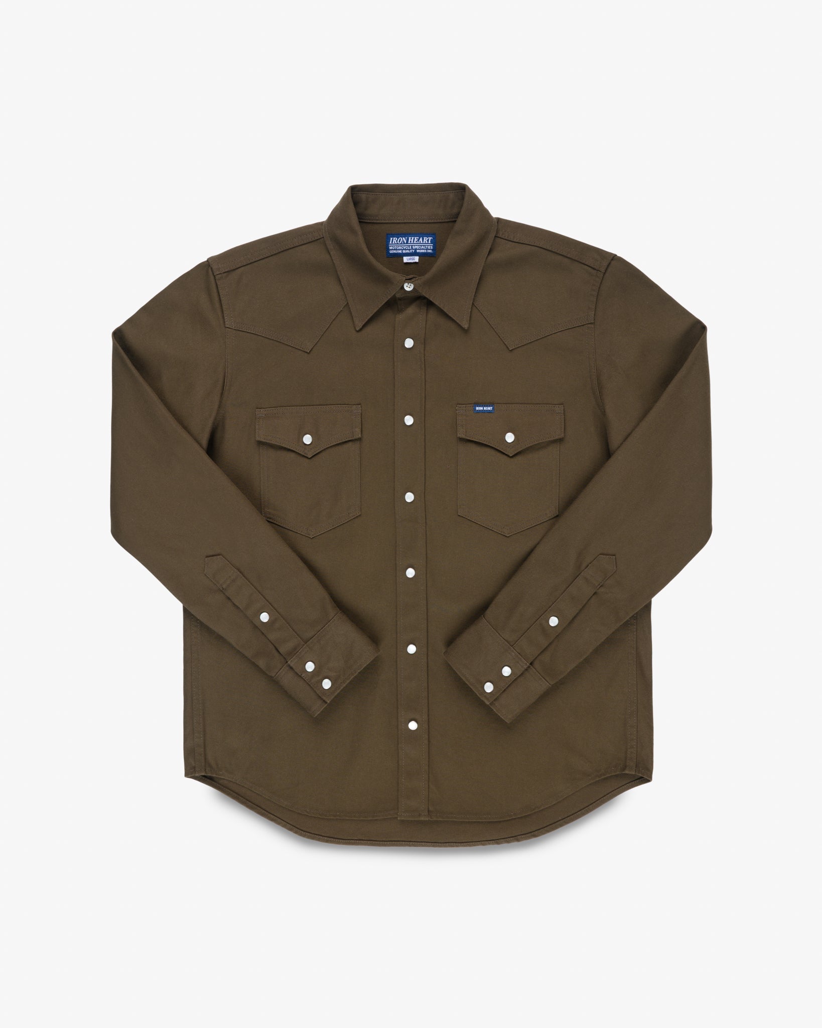 11oz Military Serge Western Shirt  - Brown