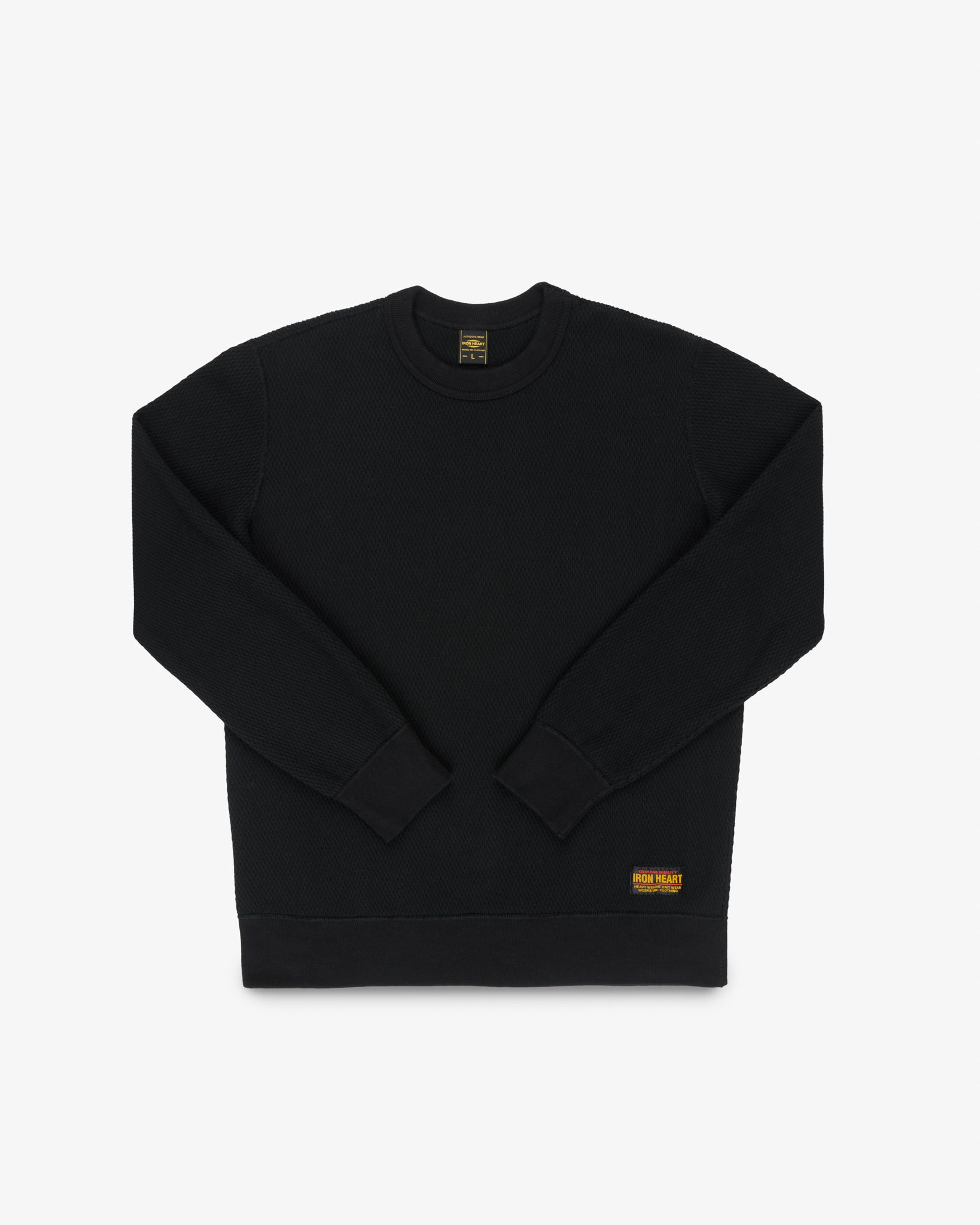 Heavyweight Thermal Crew Neck Sweater - Black