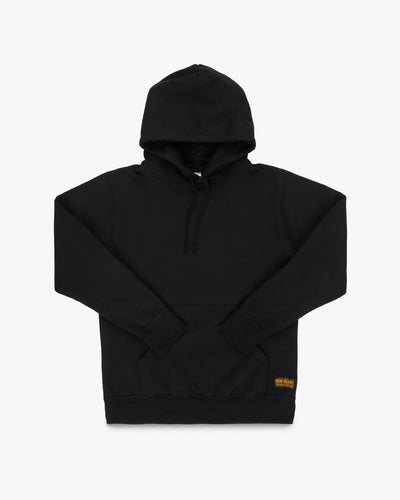 Printed 14oz Ultra Heavyweight Loopwheel Cotton Hoodie - Black