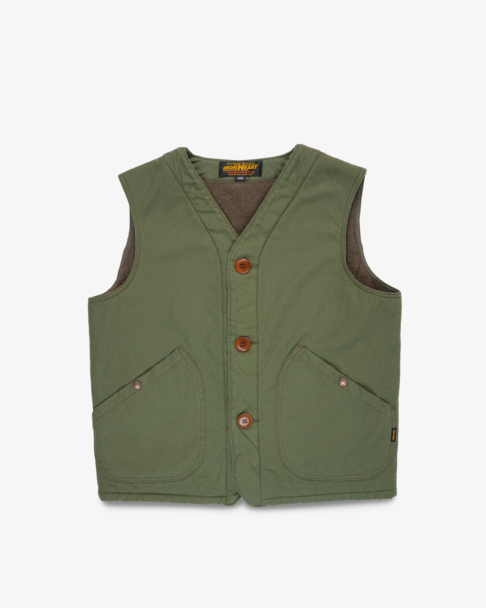 12oz Selvedge Duck Hunting Vest - Olive