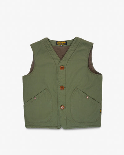 12oz Selvedge Duck Hunting Vest - Olive