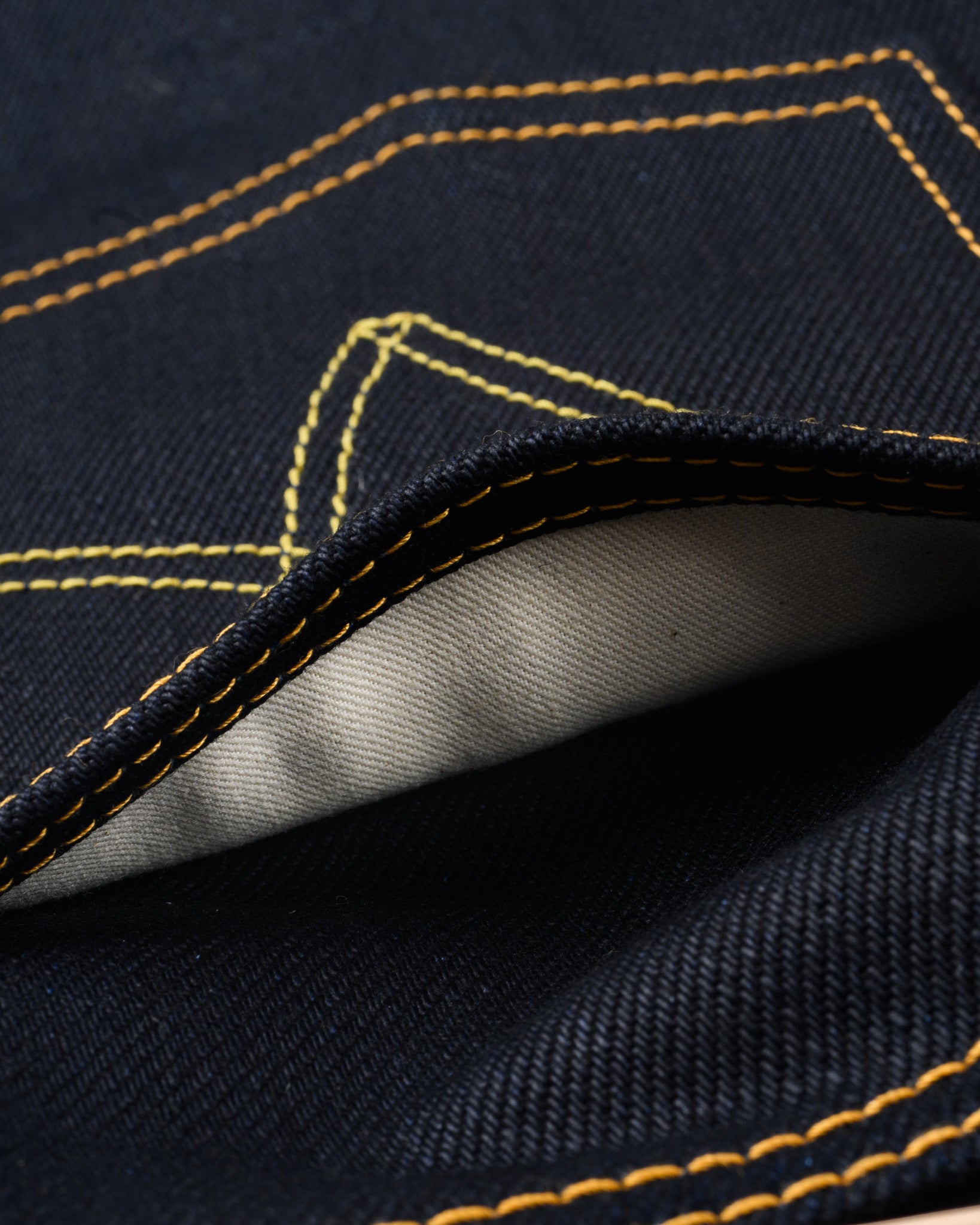 Iron Heart 25oz Selvedge Denim Slim Straight Cut Jeans - Indigo/Black