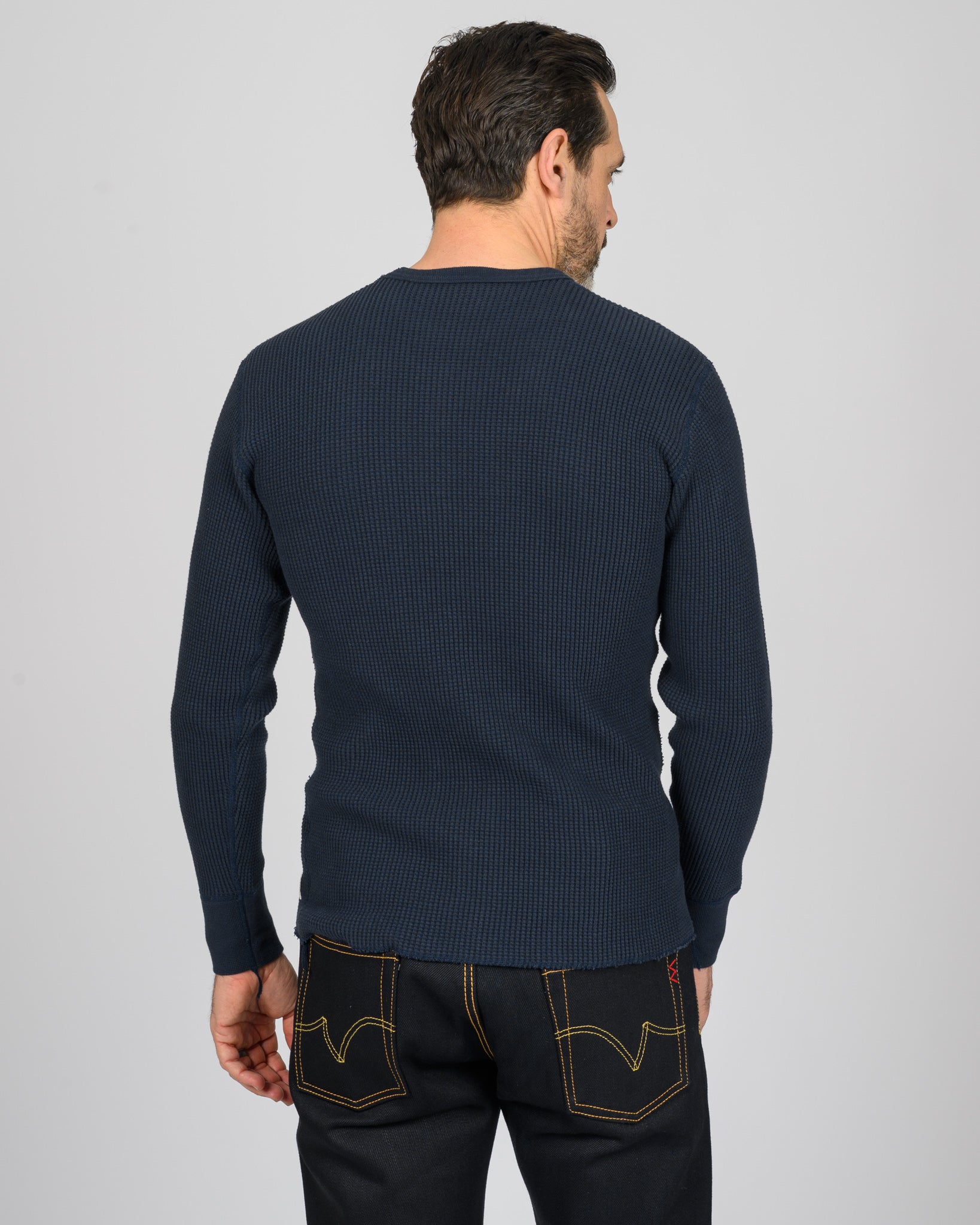 Thermal Crew Neck Long Sleeved Top - Navy – Iron Heart