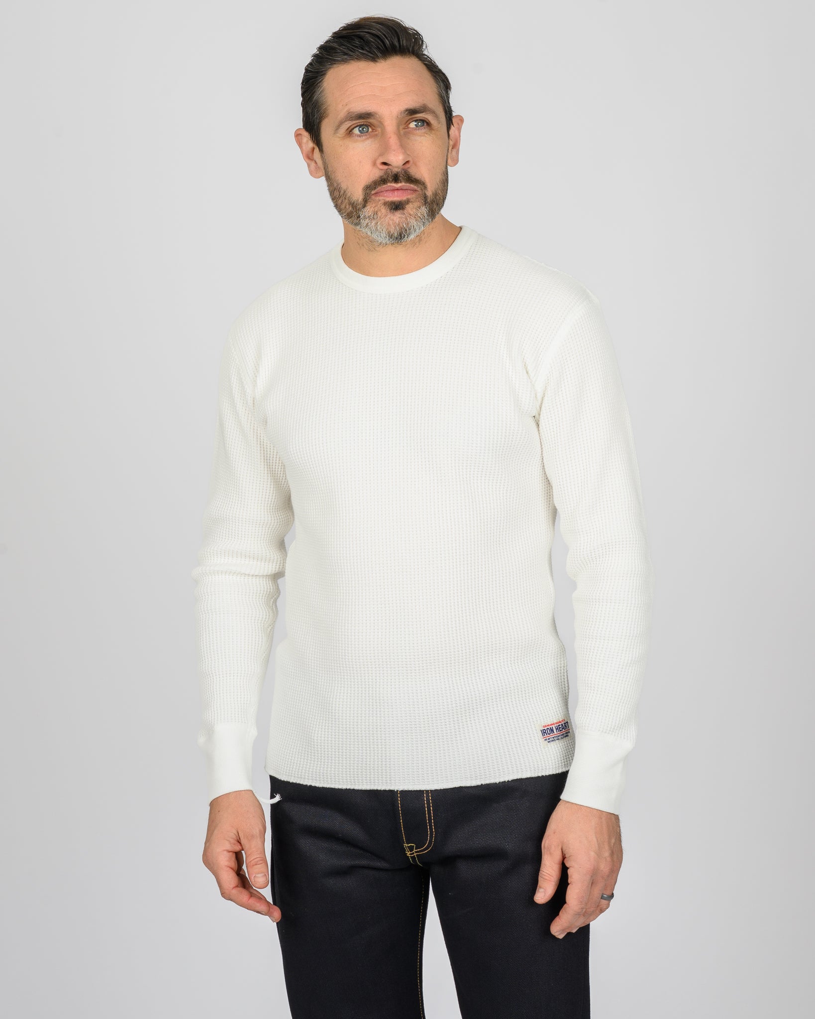 Thermal Crew Neck Long Sleeved Top - White – Iron Heart