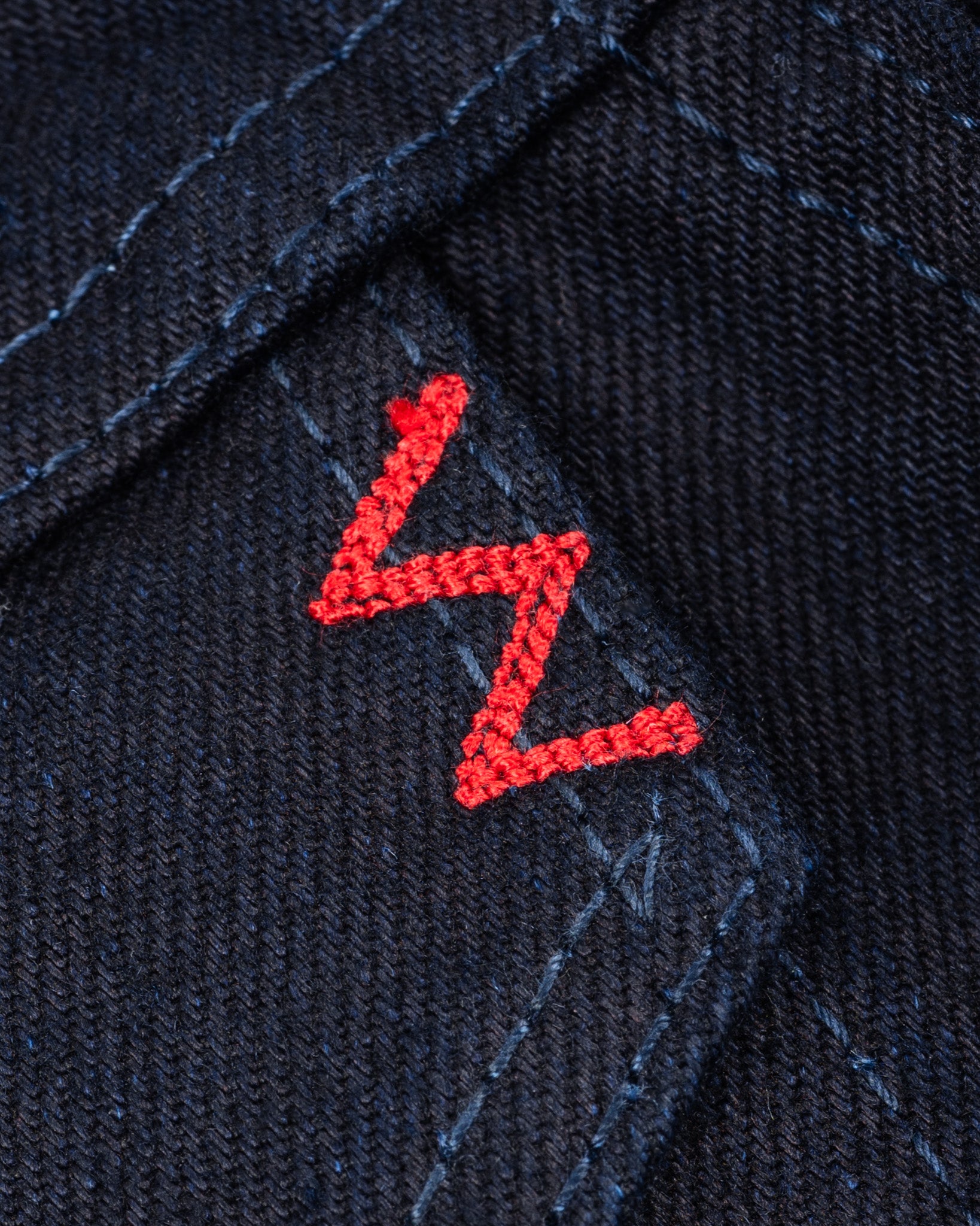 14oz Iron Heart Indigo/Black Japanese Selvedge Denim Modified Type