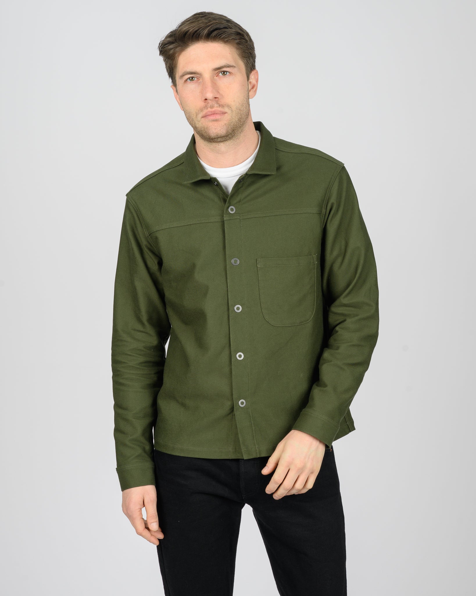 STF 9oz Brushed Dobby Cloth Shirt - Army Green – Iron Heart