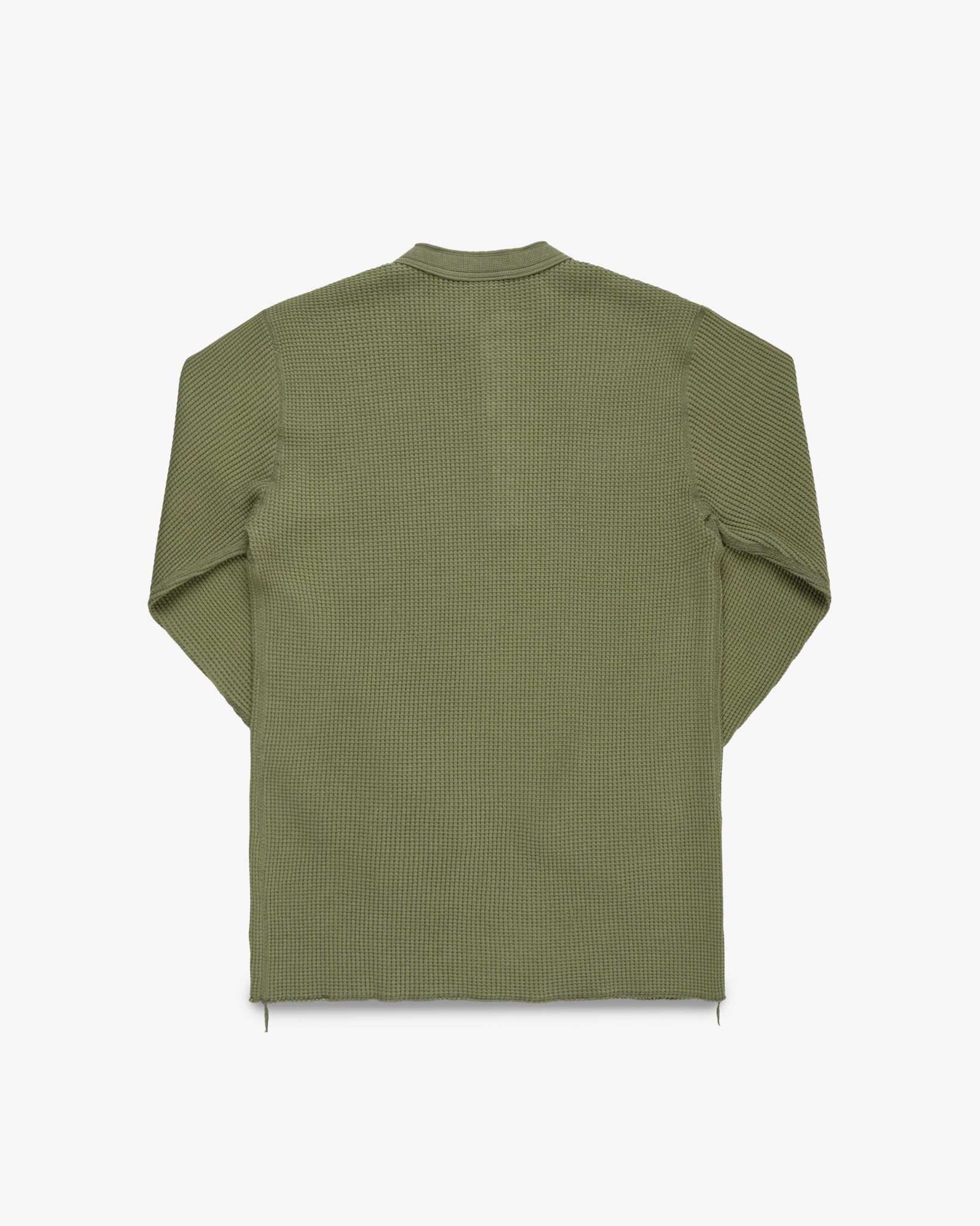 Iron Heart Thermal Waffle Knit Long Sleeved Henley