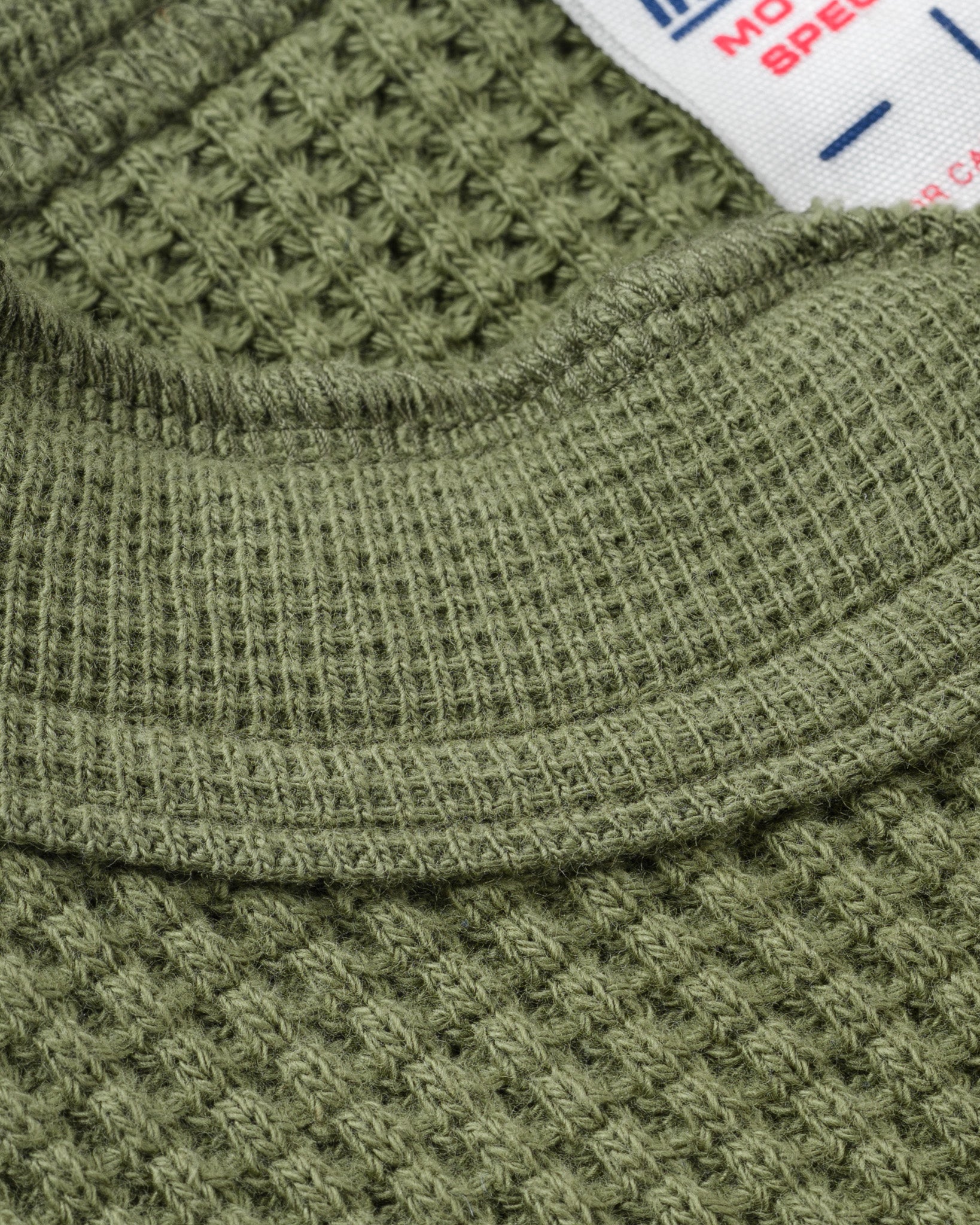 Iron Heart Thermal Waffle Knit Long Sleeved Henley