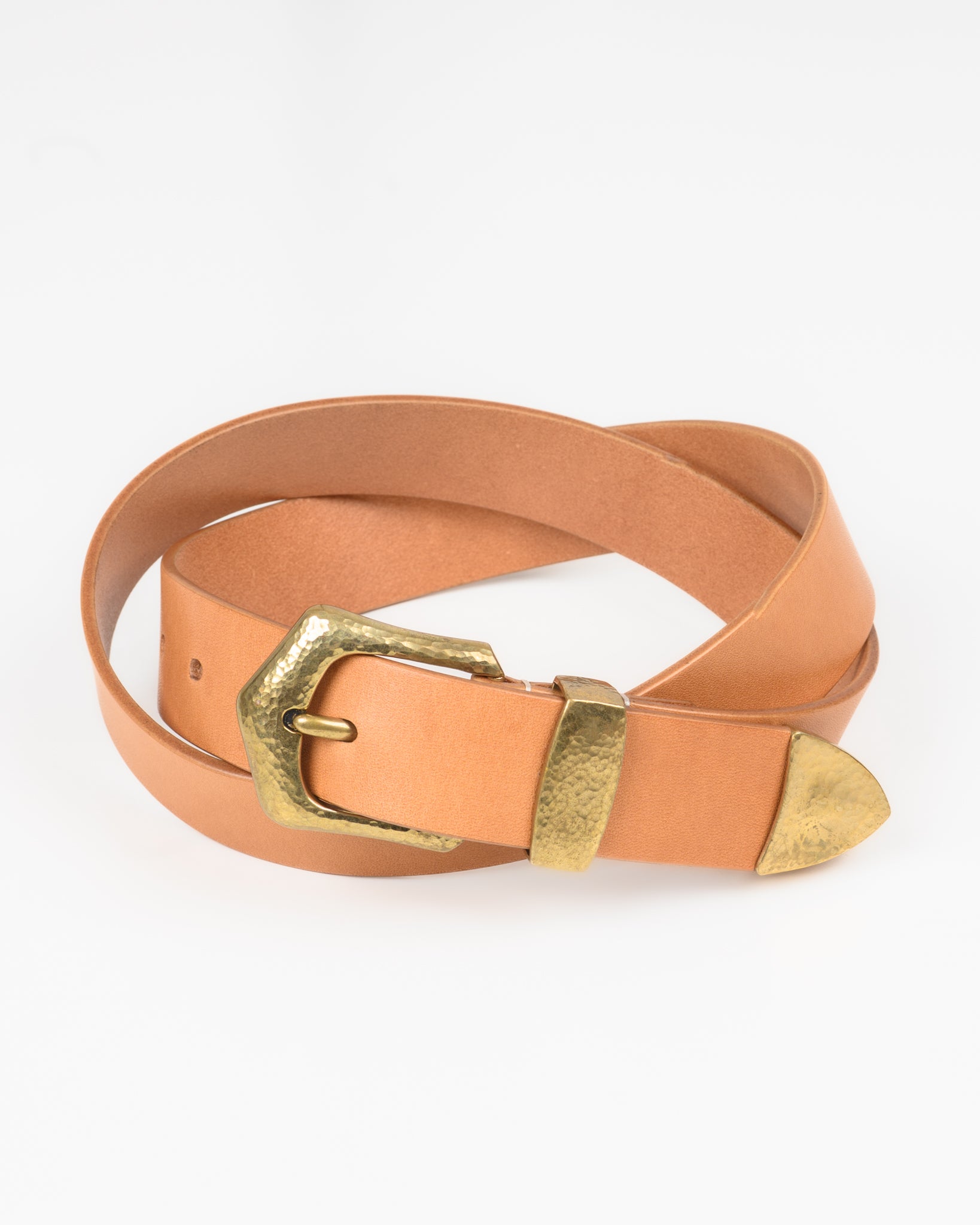OGL Hand-Hammered Ranger Belt - Natural