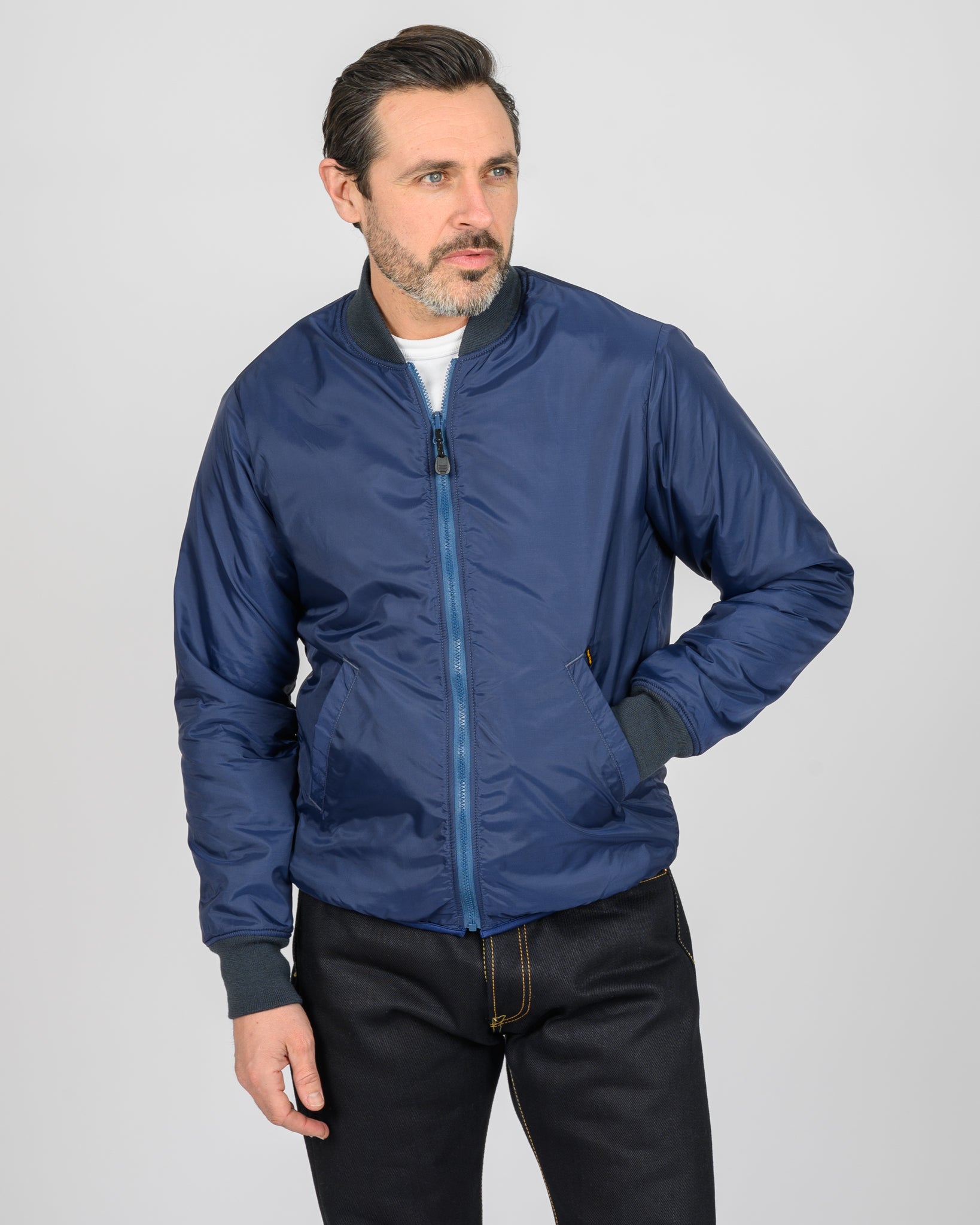 Reversible Fleece Jacket - Navy